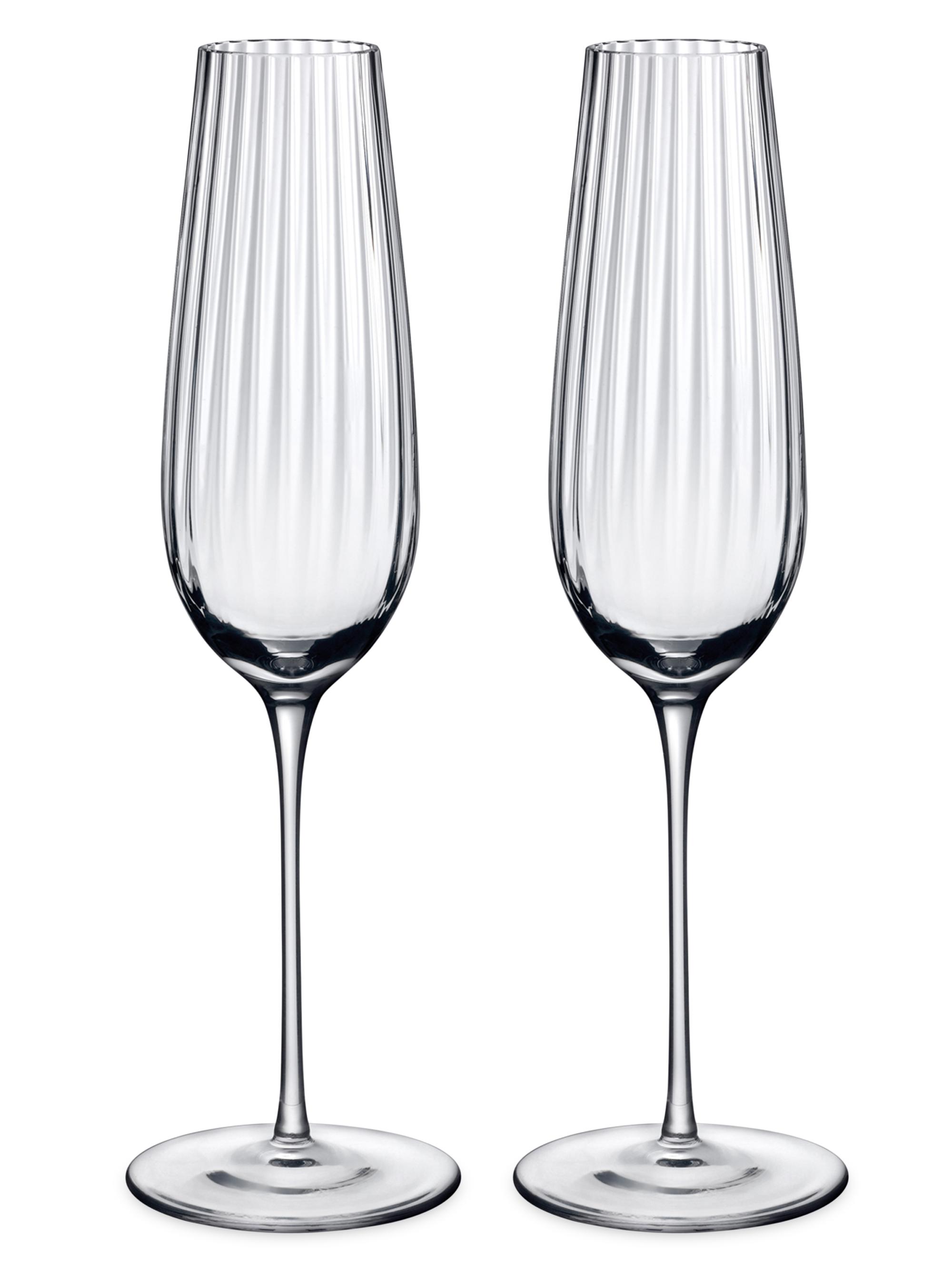 Nude Glass Round Up 2-Piece Sparkling Wine Glass Set - Clear