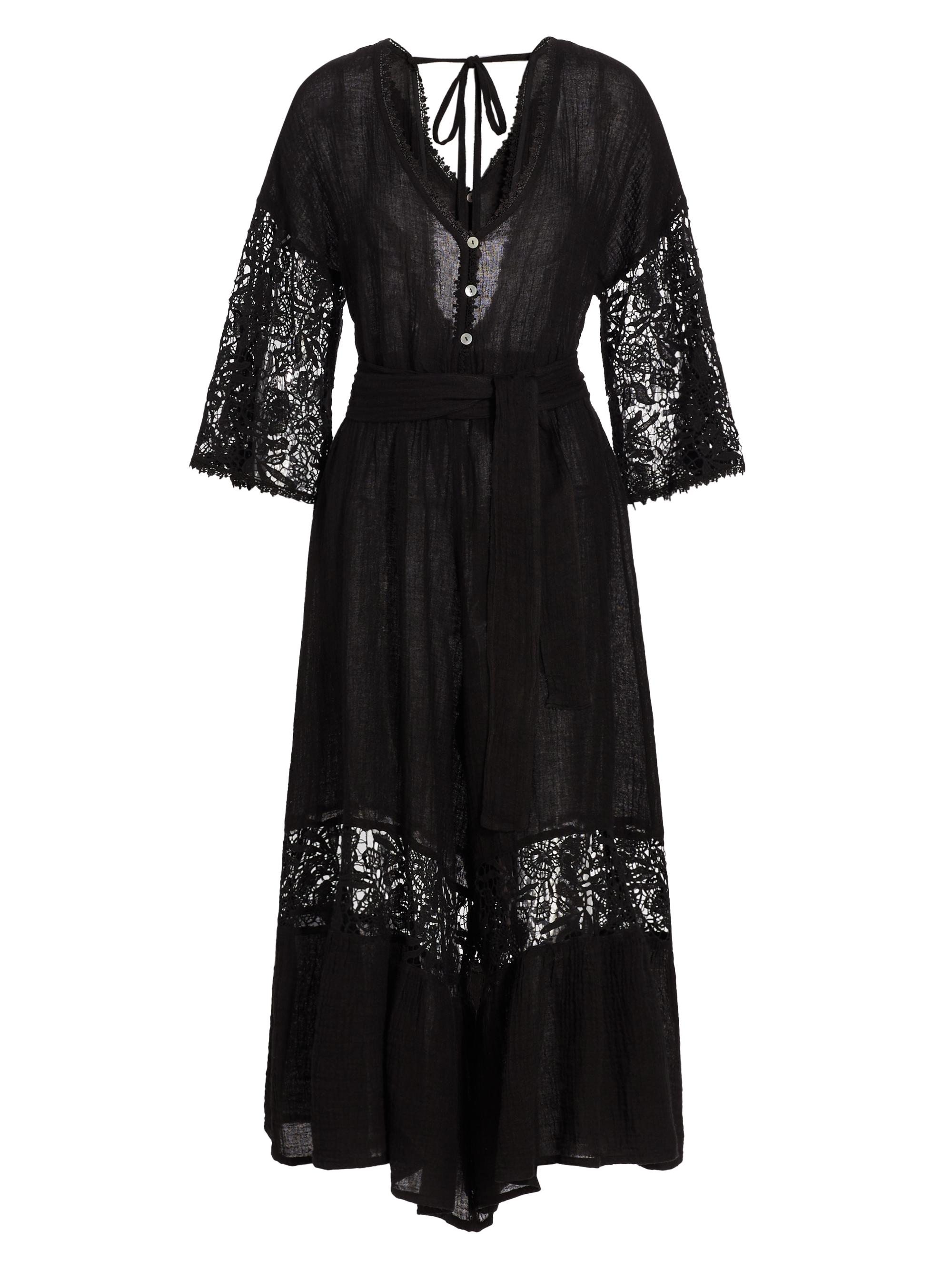 Queen Moda Women's Magda Belted Jumpsuit - Black