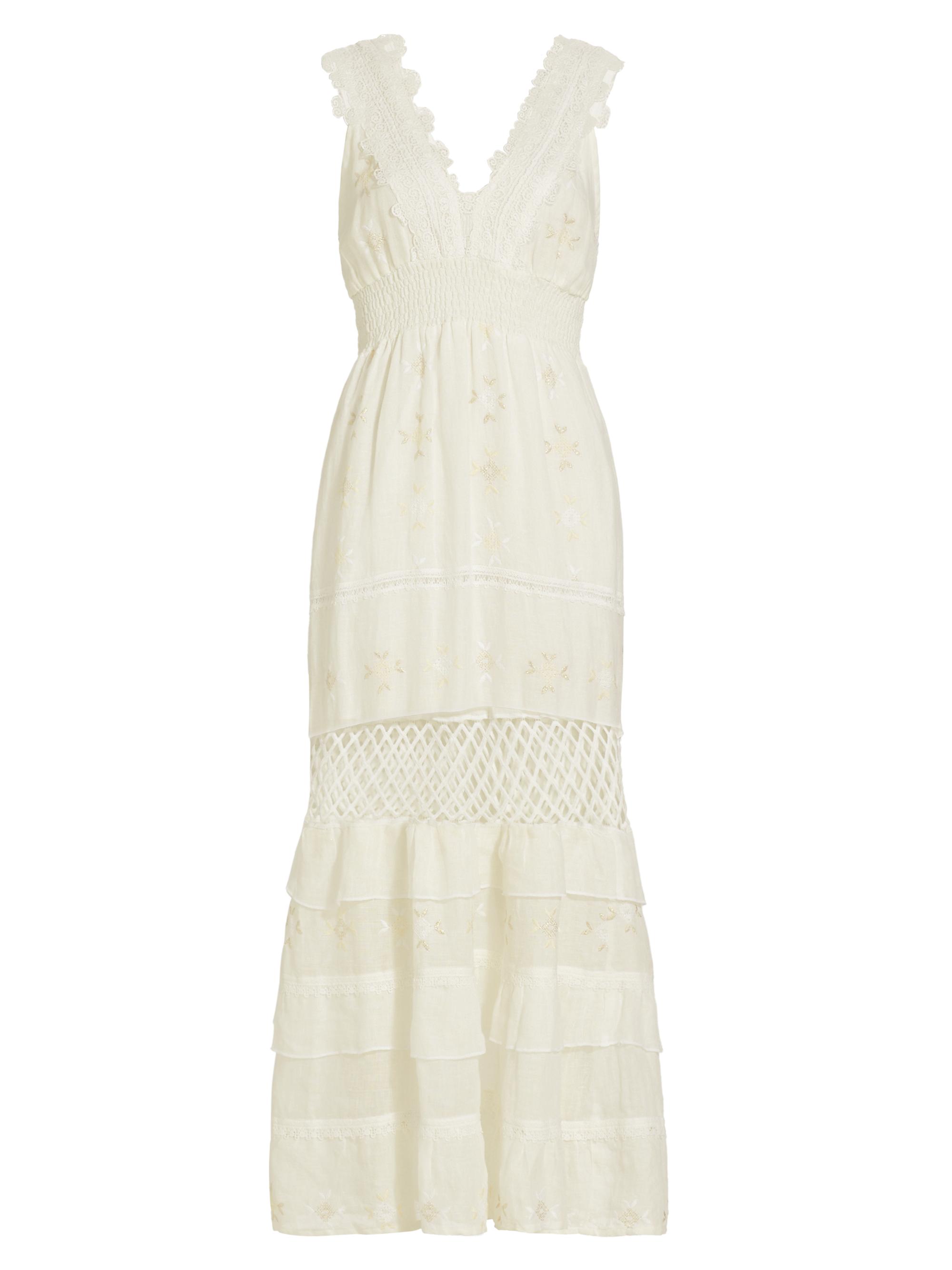 Queen Moda Women's Marilina Maxi Dress - Natural