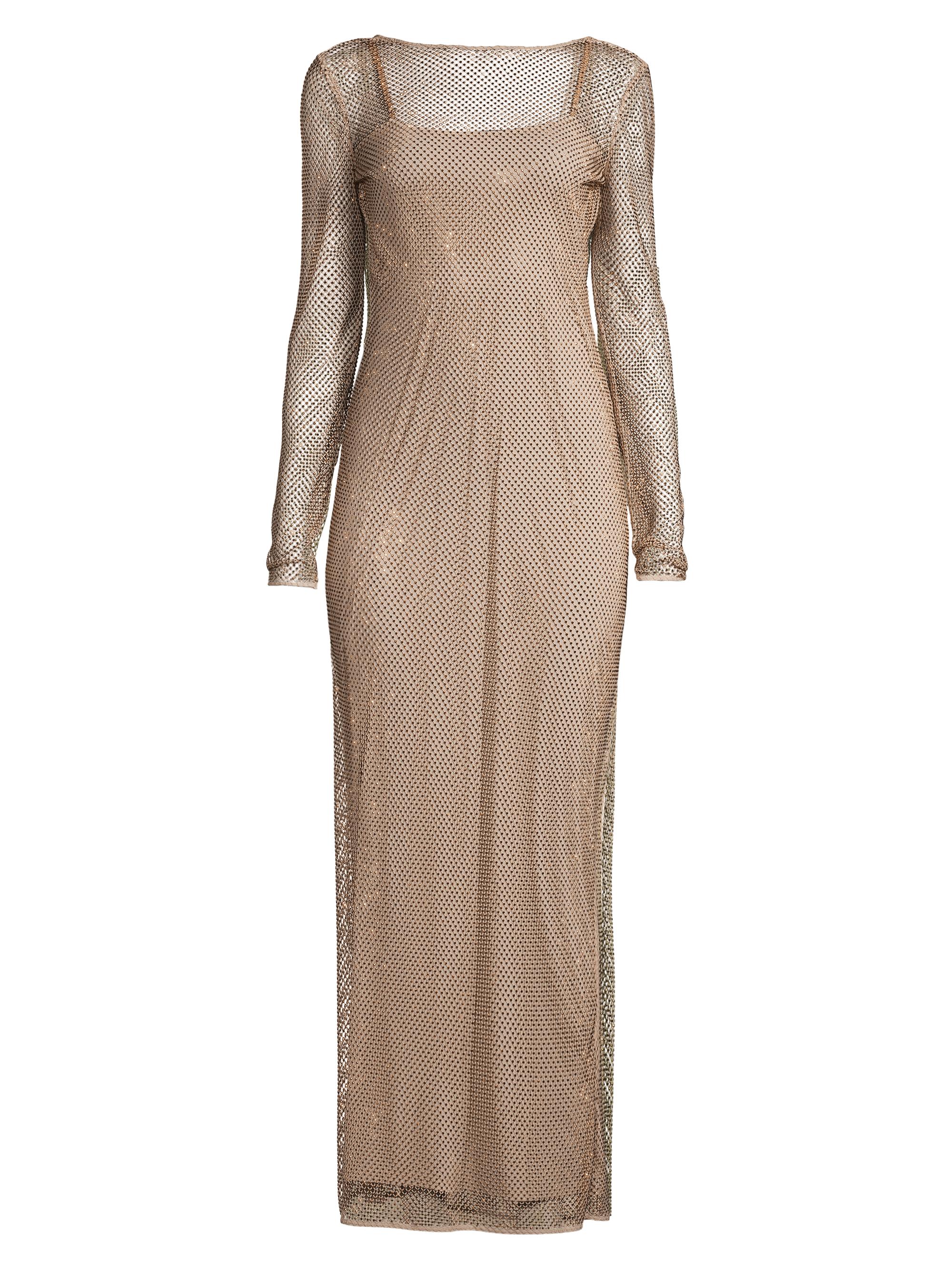 Ramy Brook Women's Lulu Studded Mesh Maxi Dress - Gold Stud