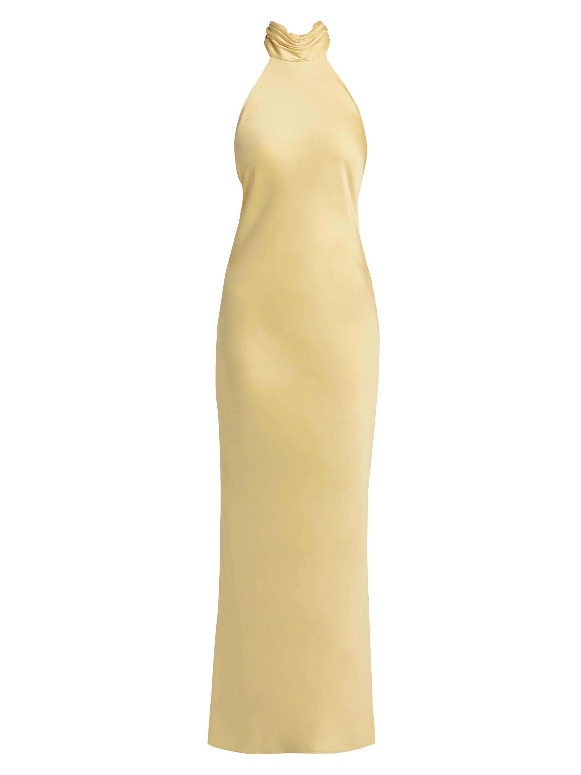 slim fit dress slacks Saks Fifth Avenue Vintage Yellow Coat and dress Eco Evolution main image 1