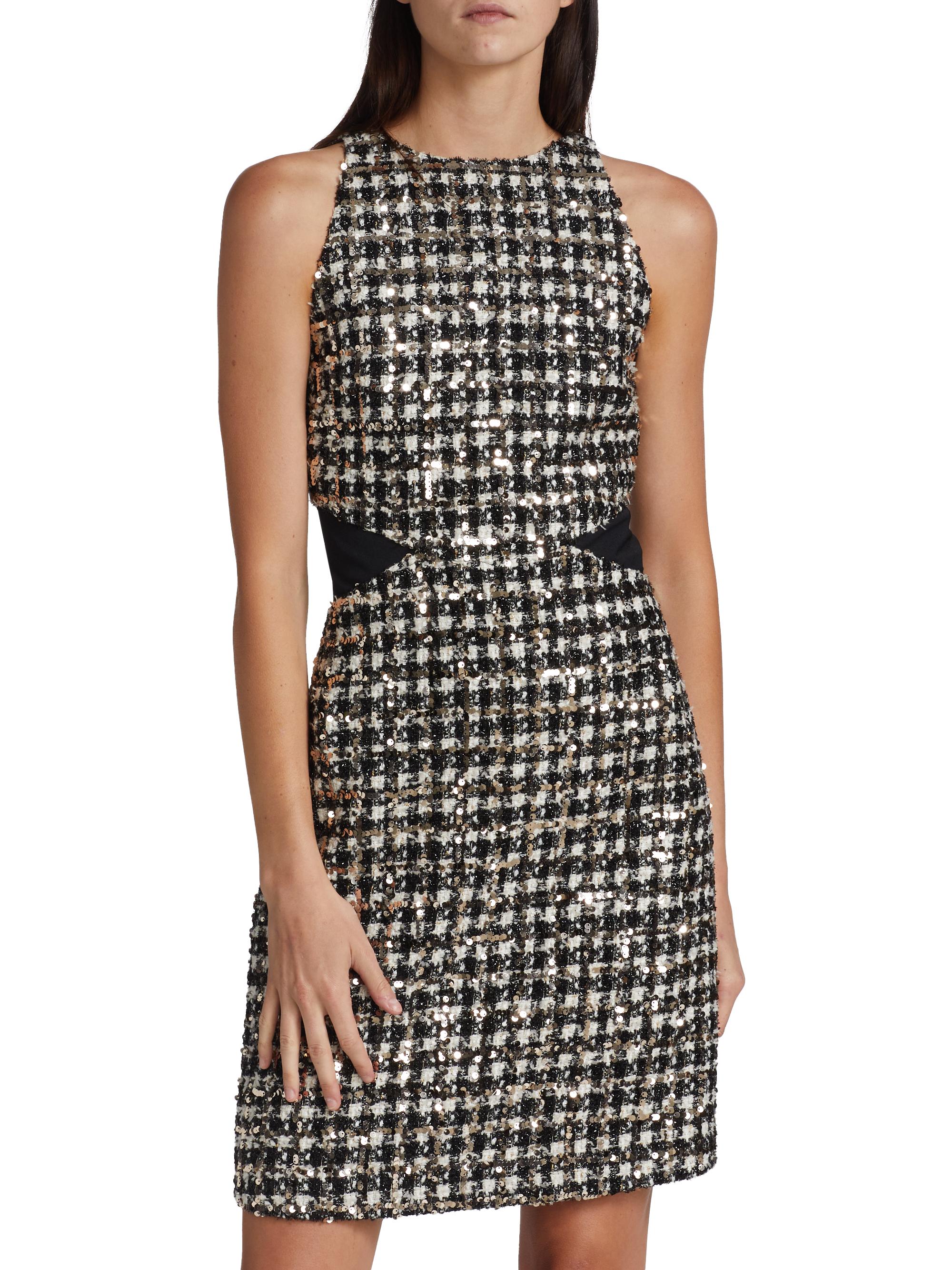 Derek Lam 10 Crosby Women's Rosemary Sequined Tweed Minidress - Gold Multi | Thumbnail 3