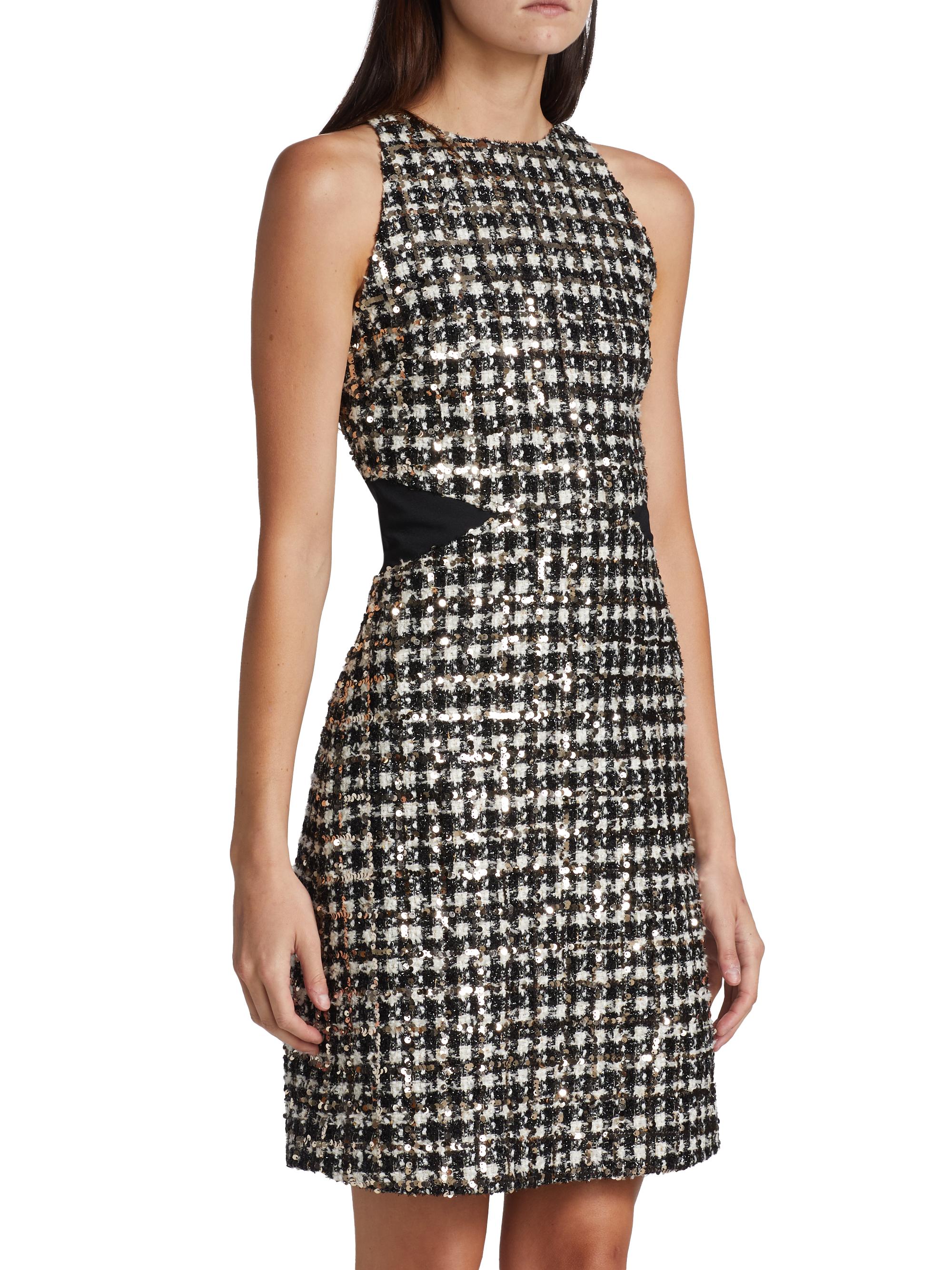 Derek Lam 10 Crosby Women's Rosemary Sequined Tweed Minidress - Gold Multi | Thumbnail 4
