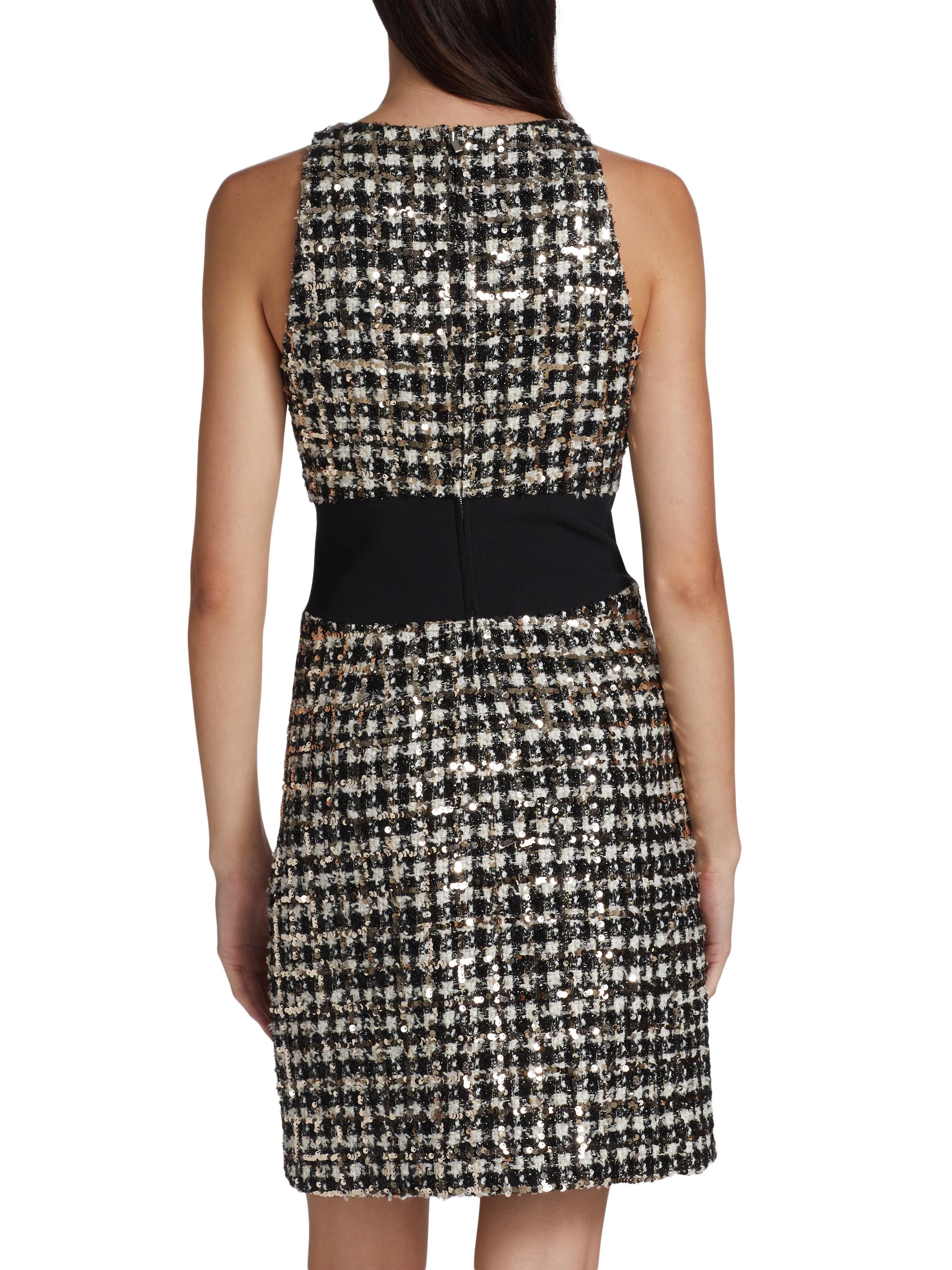 Derek Lam 10 Crosby Women's Rosemary Sequined Tweed Minidress - Gold Multi | Thumbnail 5