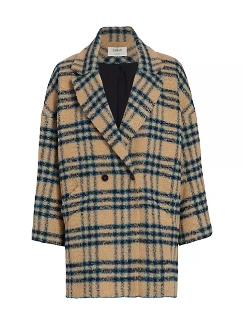 Ba&sh Beth Plaid Jacket Coat - Size S