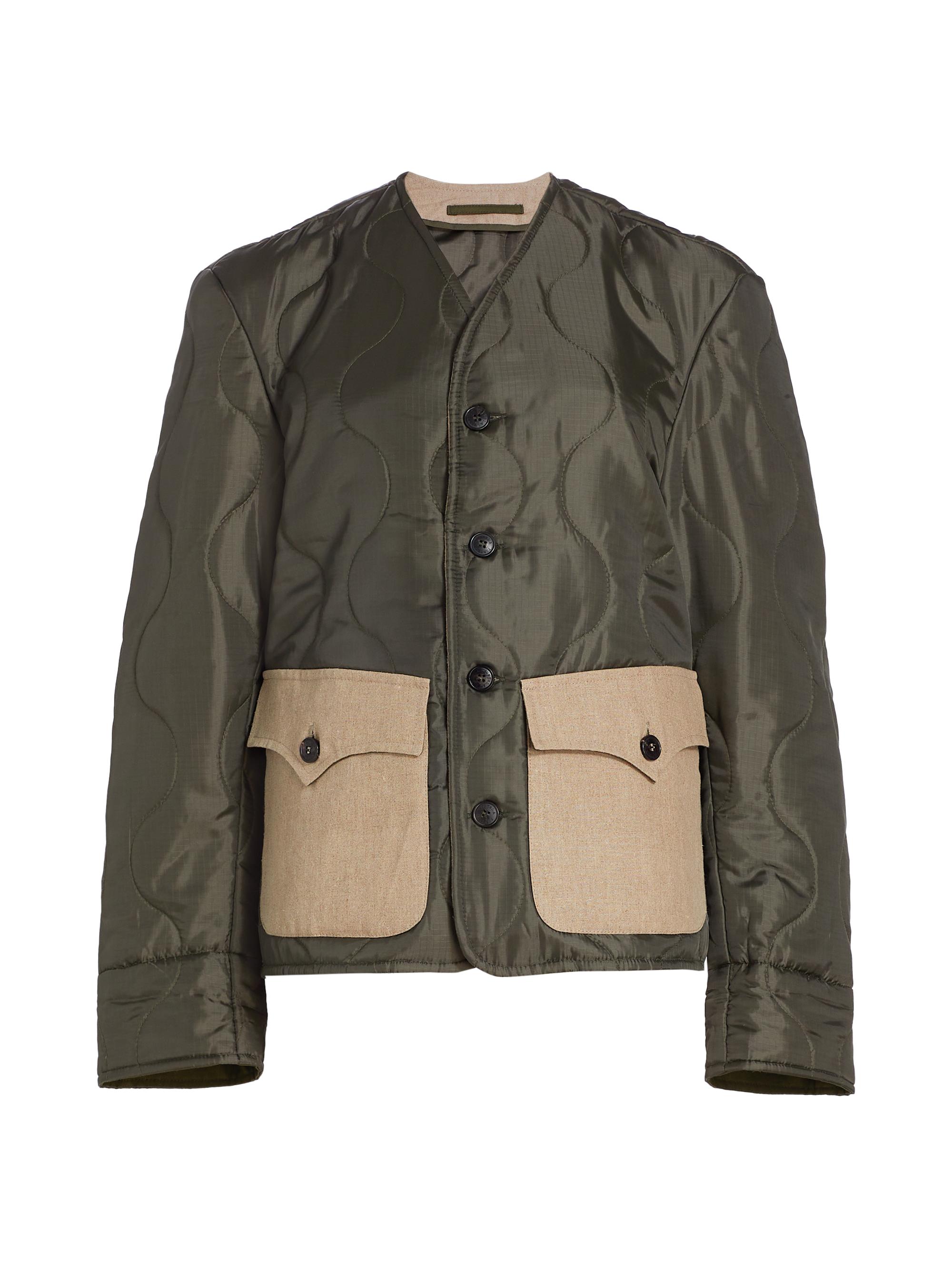 Fortela Women's Quilted Oversized Jacket - Green