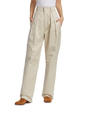 Facella High Waist Cotton Drill Pants