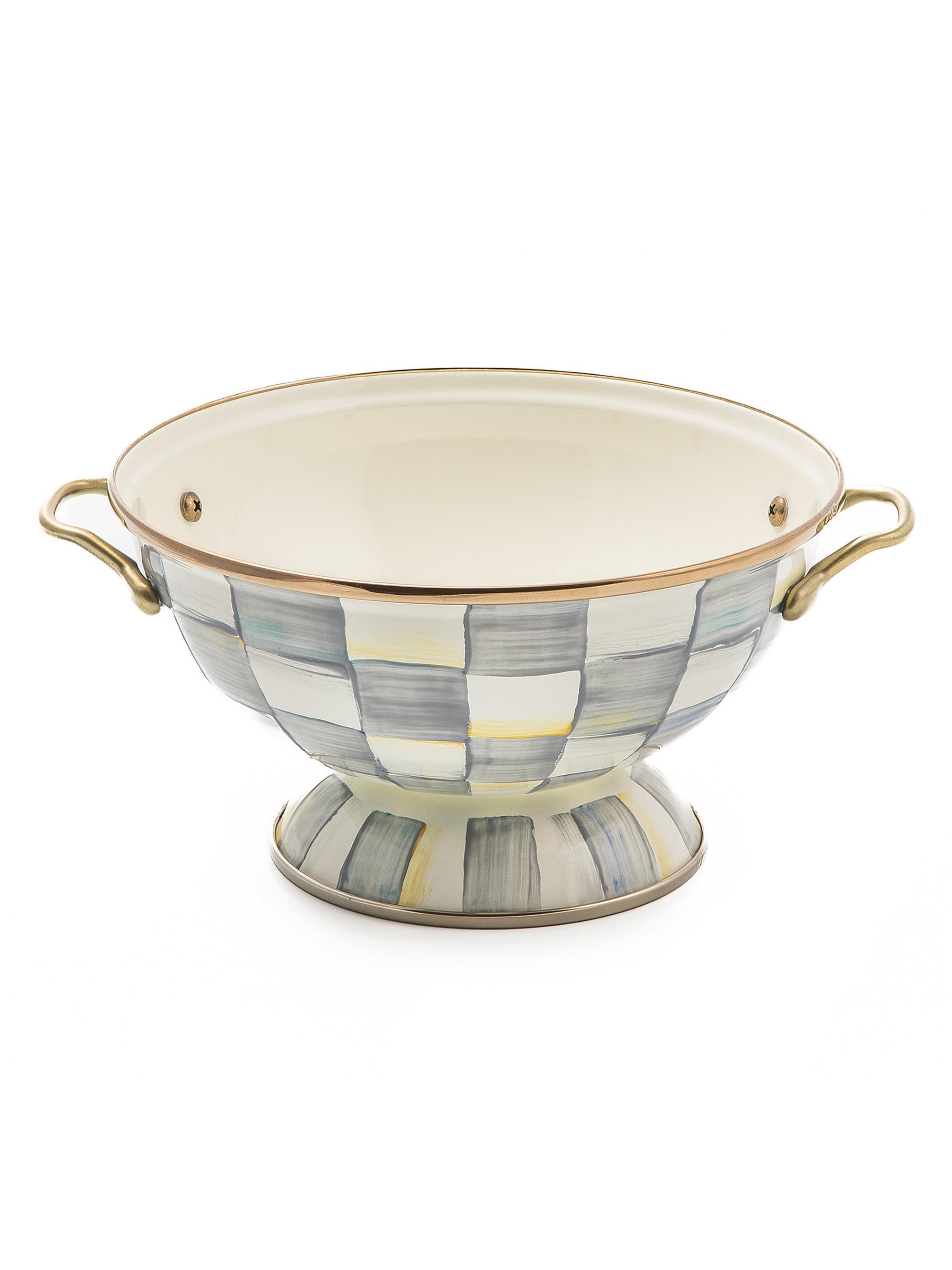 MacKenzie-Childs Sterling Check Enamel Almost Everything Bowl