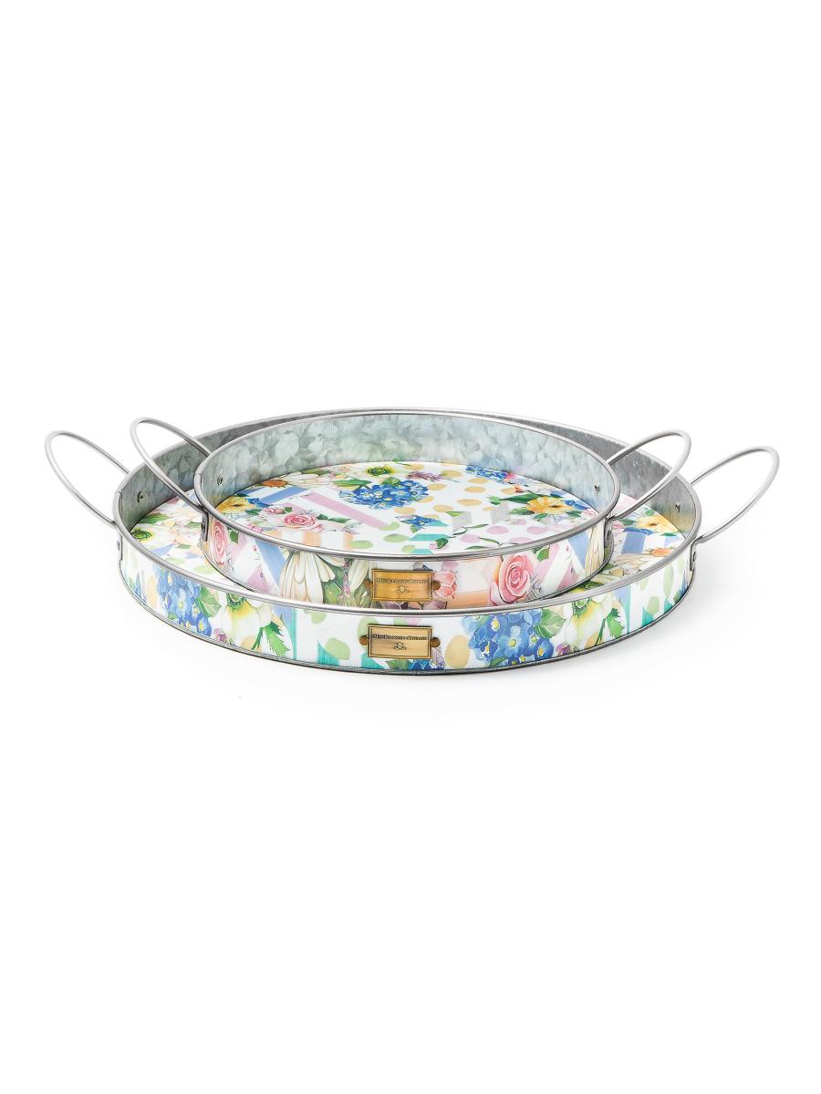 MacKenzie-Childs Wildflowers Serving Tray Set