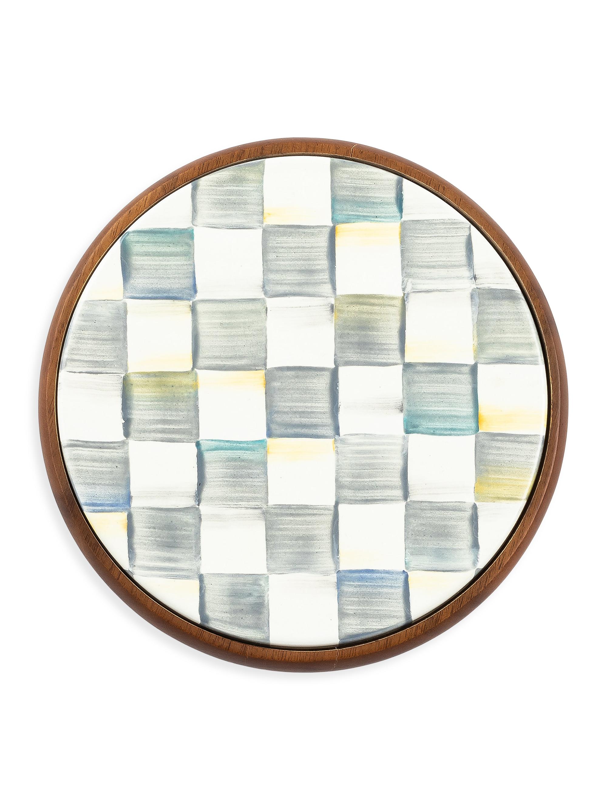 MacKenzie-Childs Sterling Check Enamel Trivet