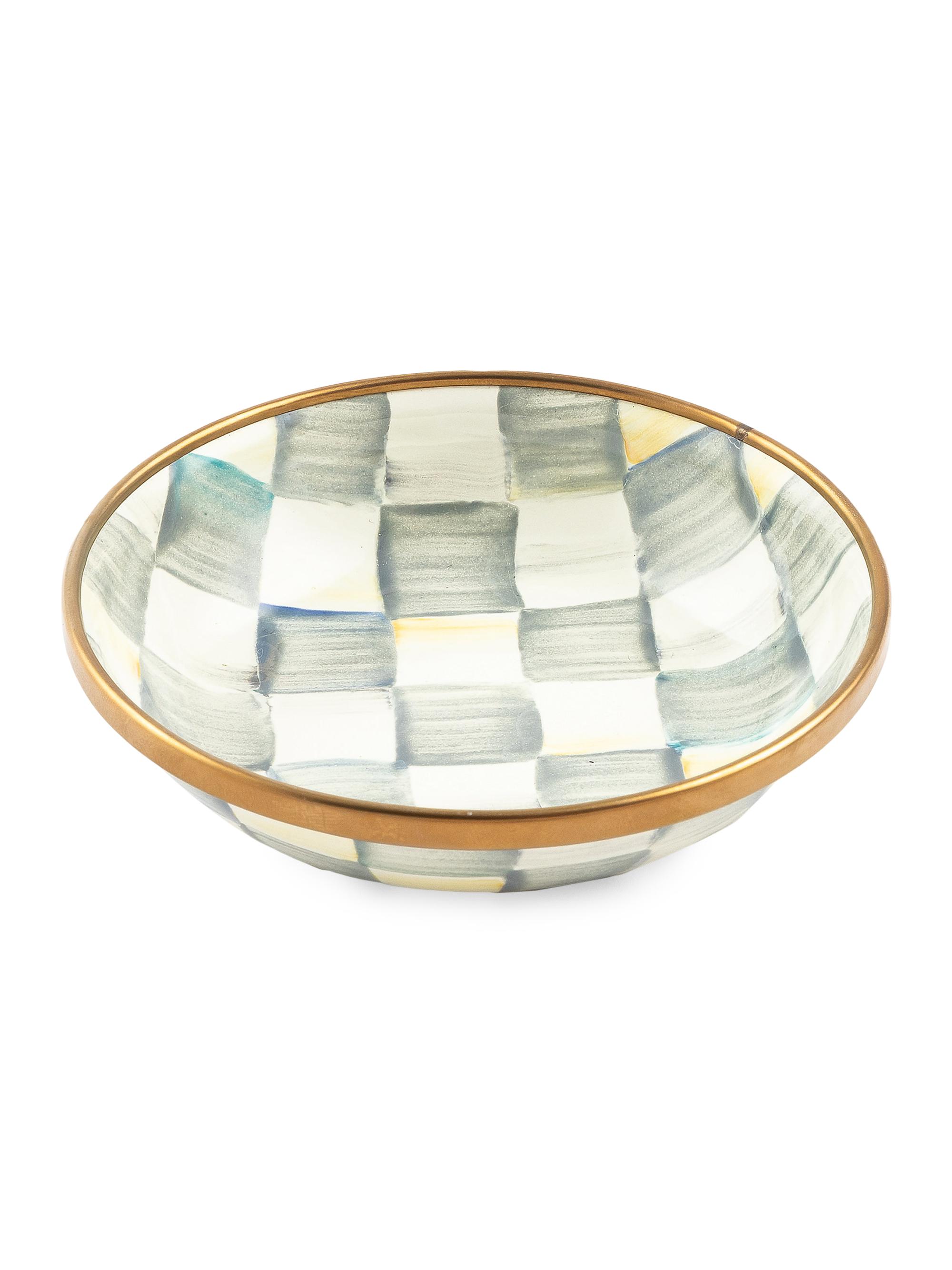MacKenzie-Childs Sterling Check Enamel Dipping Bowl