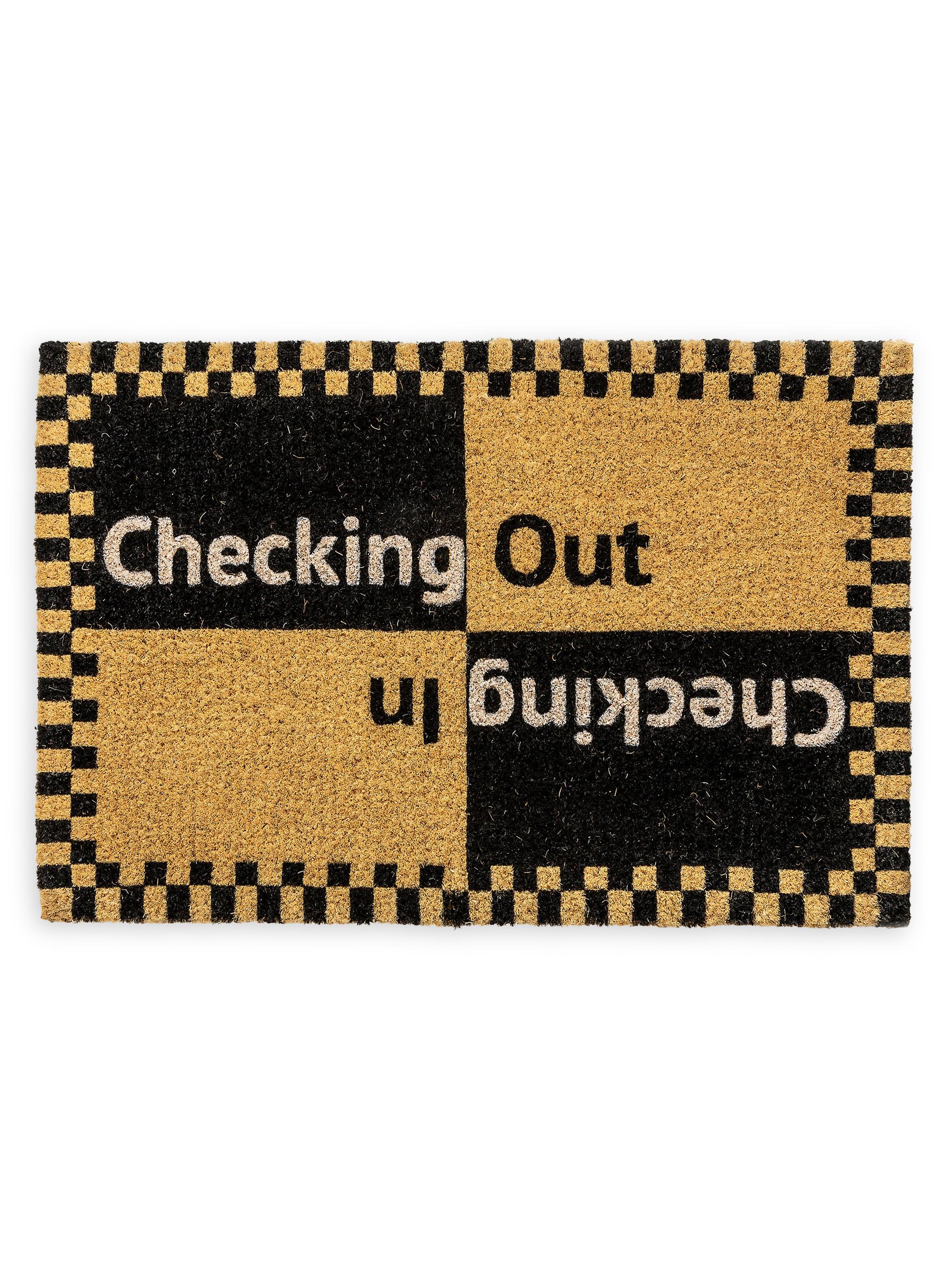 MacKenzie-Childs Checking In Checking Out Entrance Mat