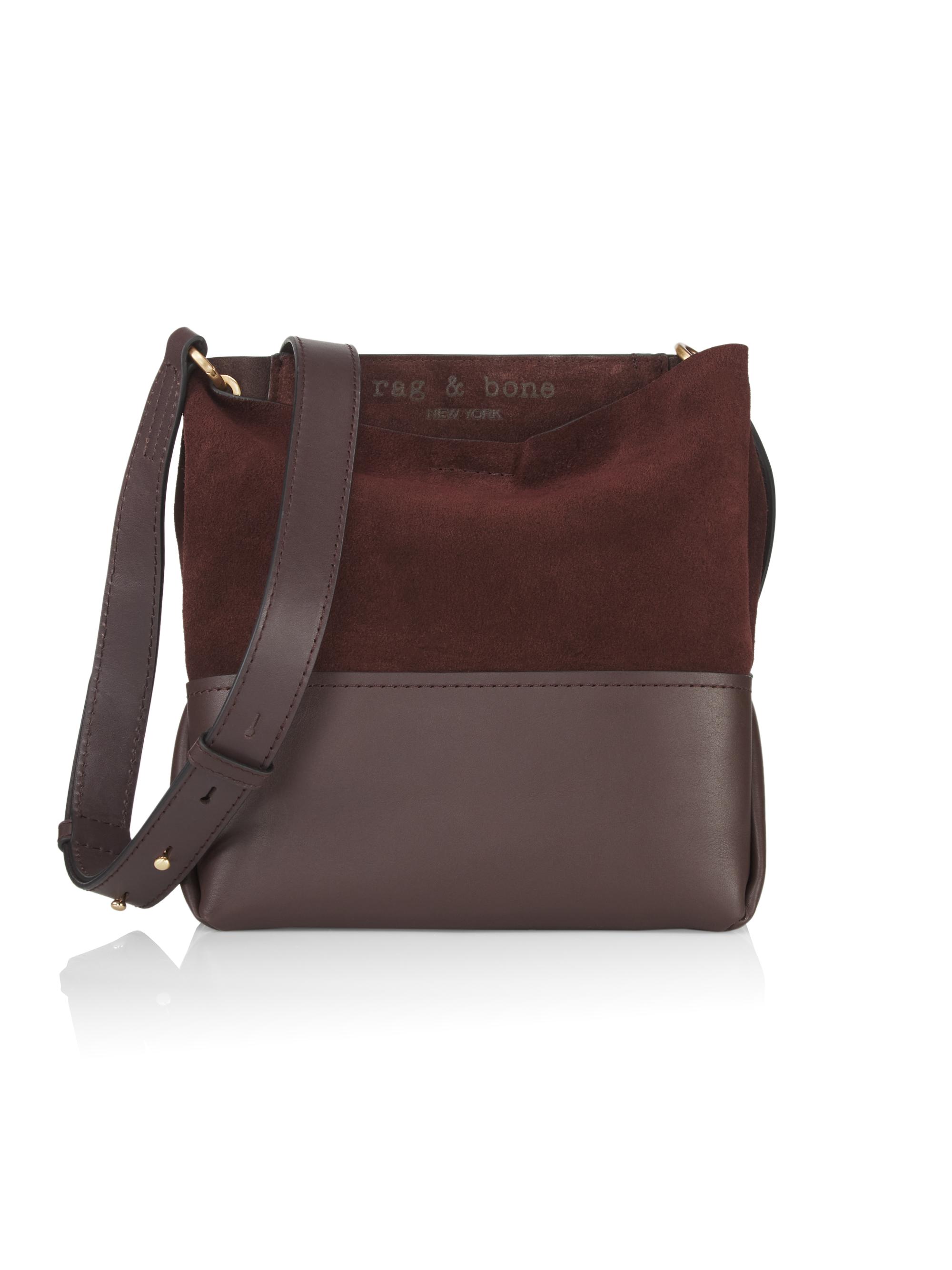 rag & bone Women's Suede Passenger Crossbody 2.0 - Espresso
