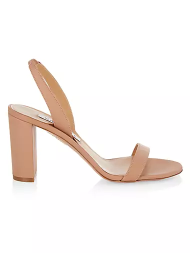 So Nude Leather Sandals