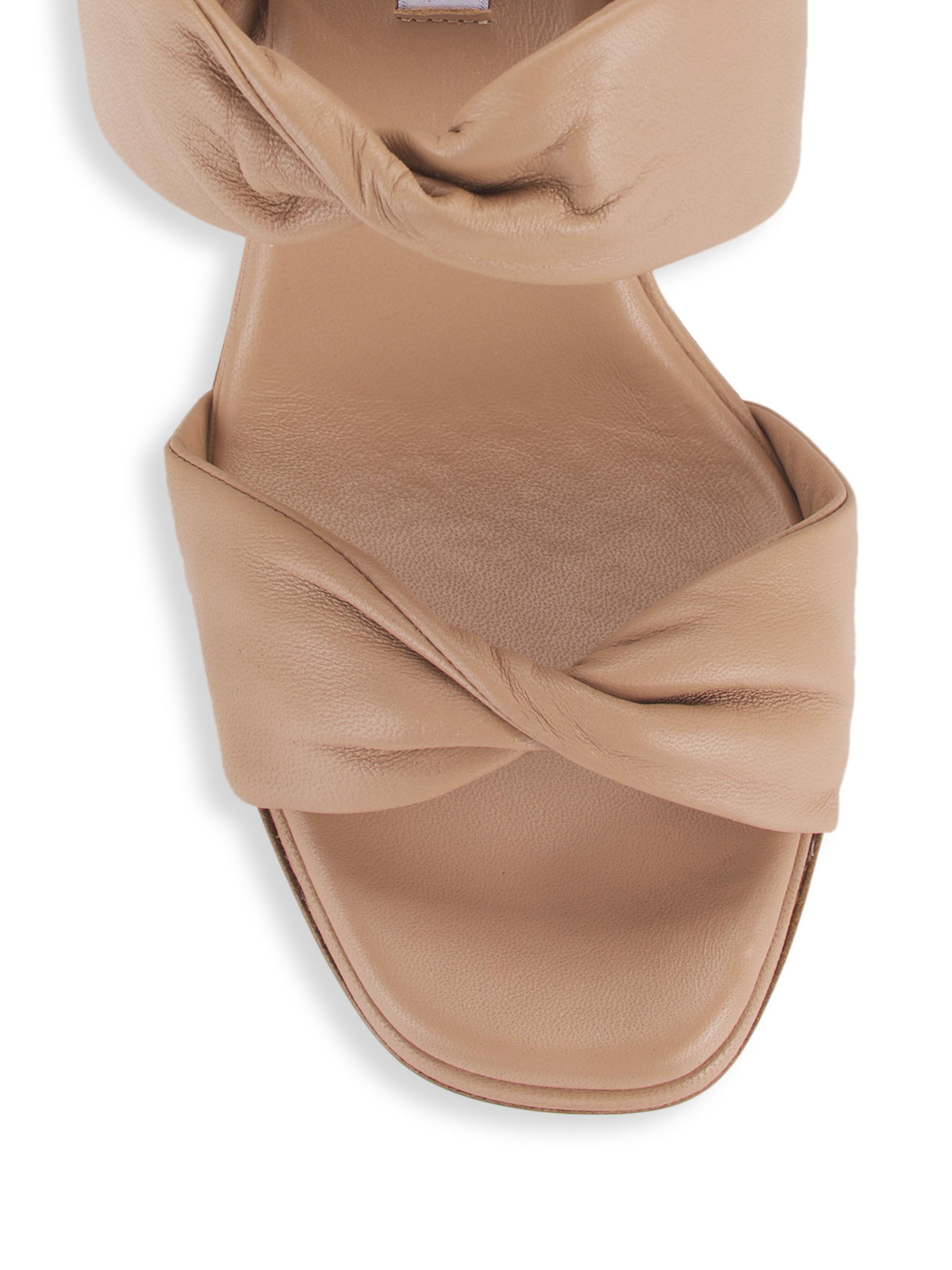 Aquazzura Twist Leather Sandals | Saks Fifth Avenue