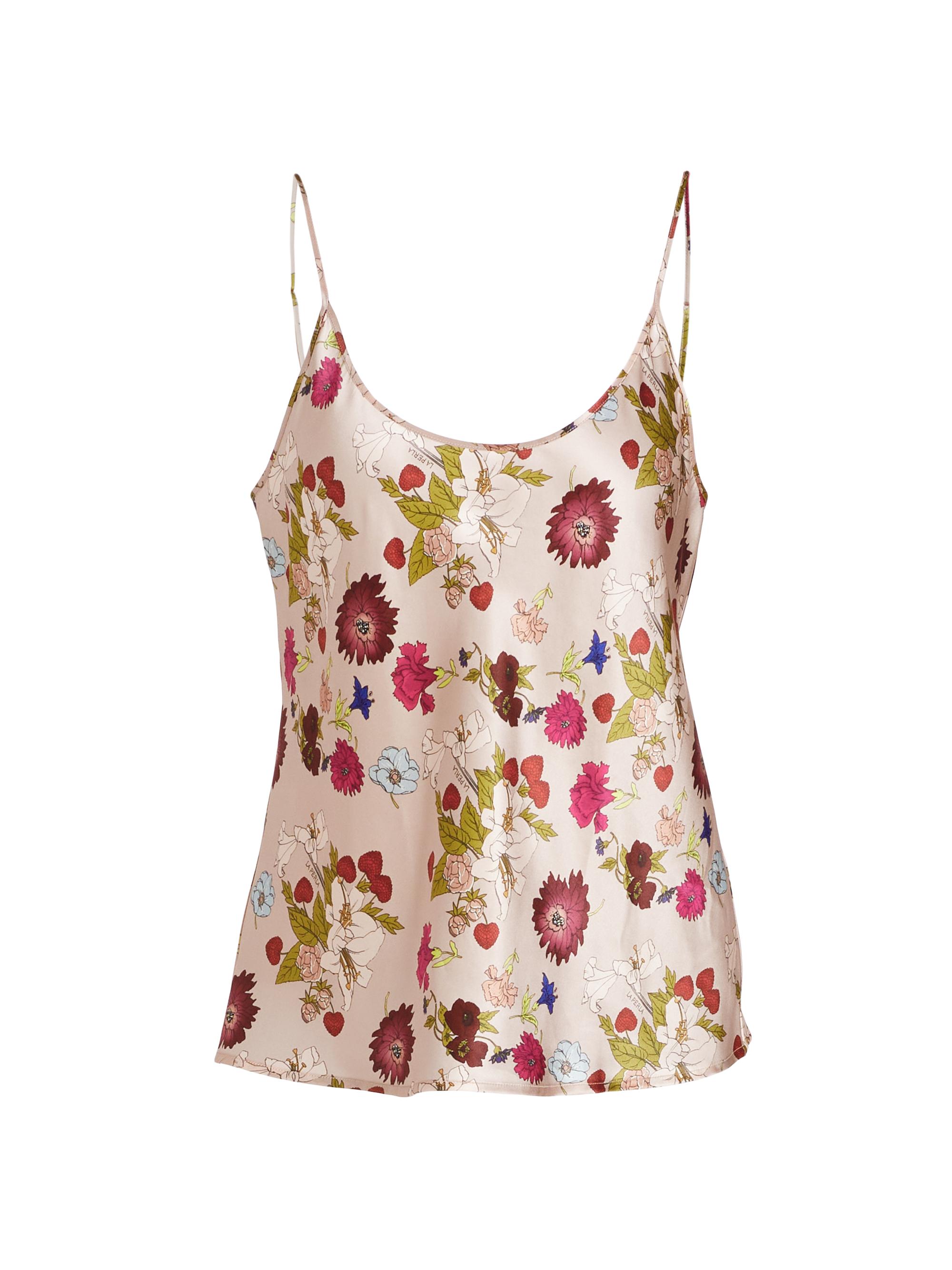 La Perla Women's Floral Silk Pajama Top - Amore Floreale