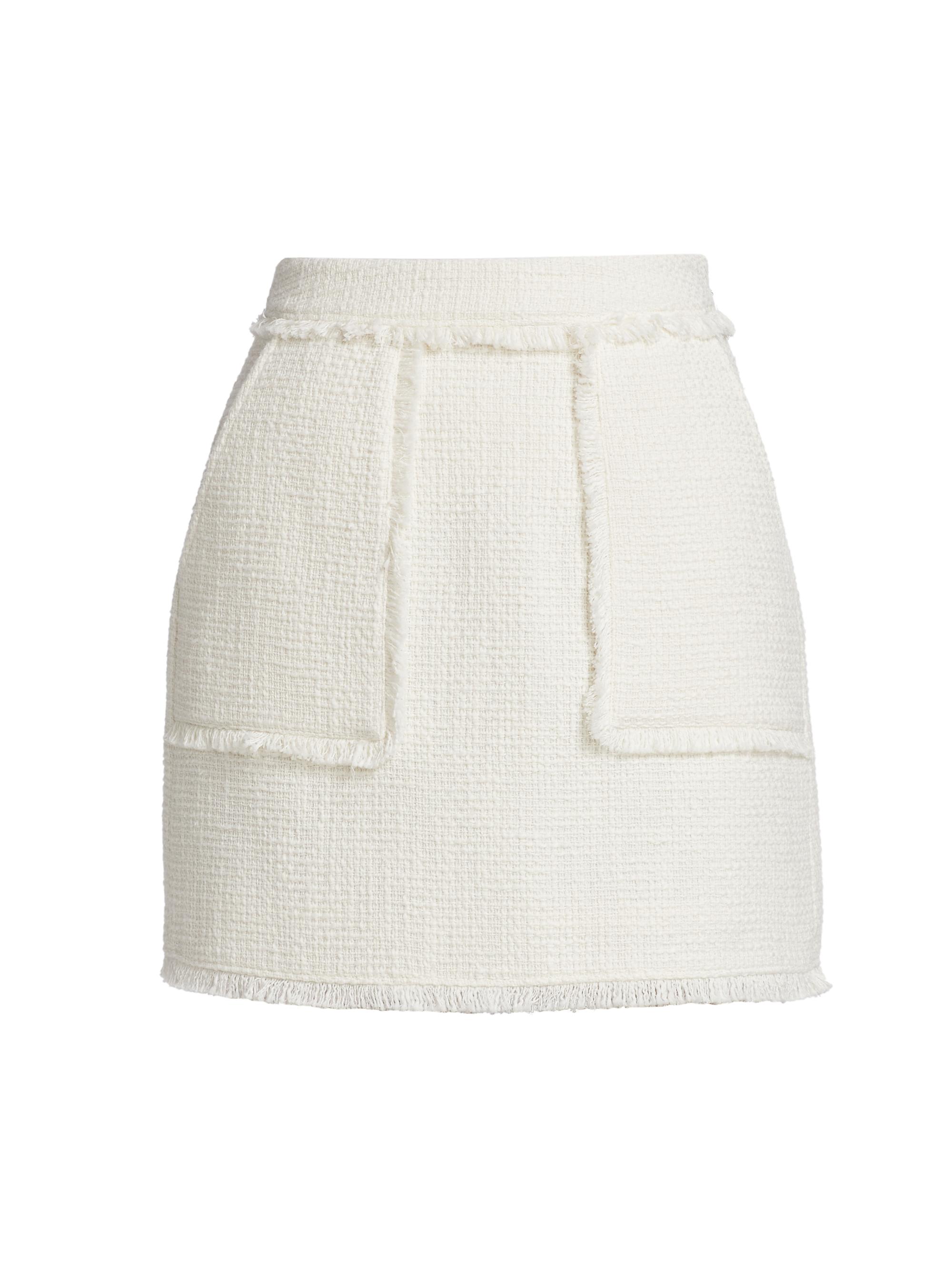 CINQ A SEPT Women's Jaycie Bouclé-Knit Miniskirt - Gardenia