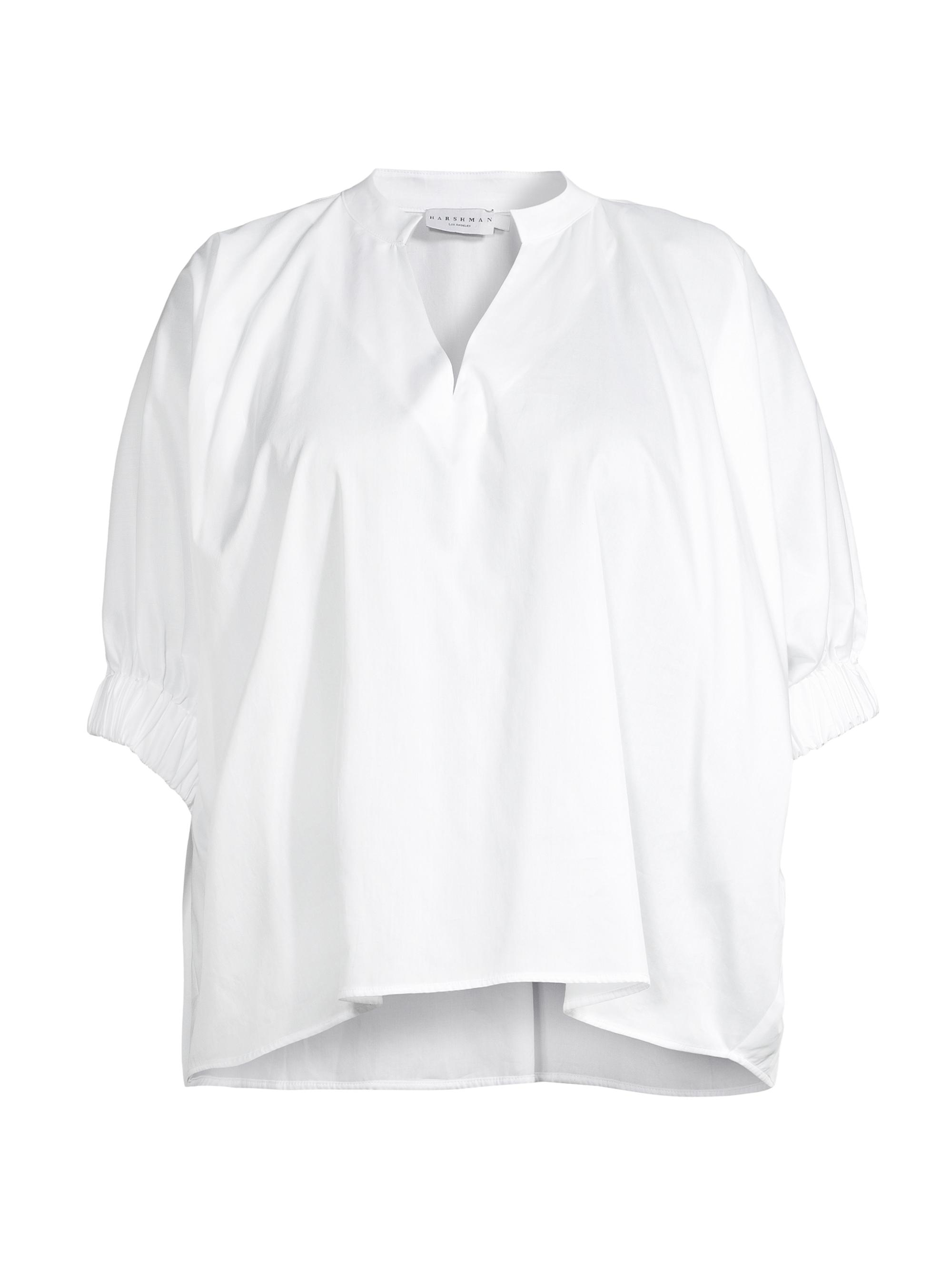 Harshman Women's Medina Split-Neck Blouse - White