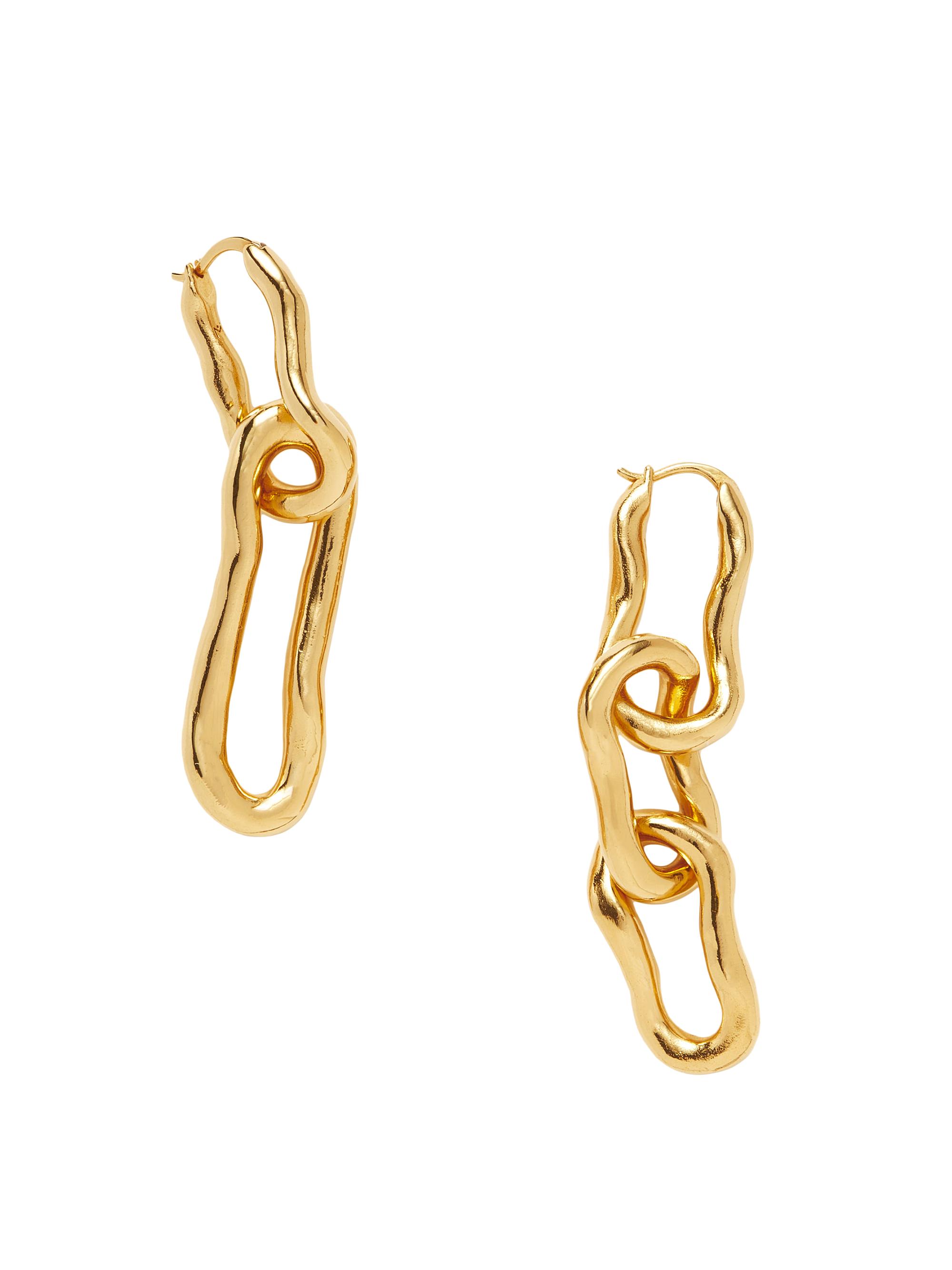 Missoma Women's Molten 18K-Gold-Plated Mismatched Drop Earrings - Yellow Gold