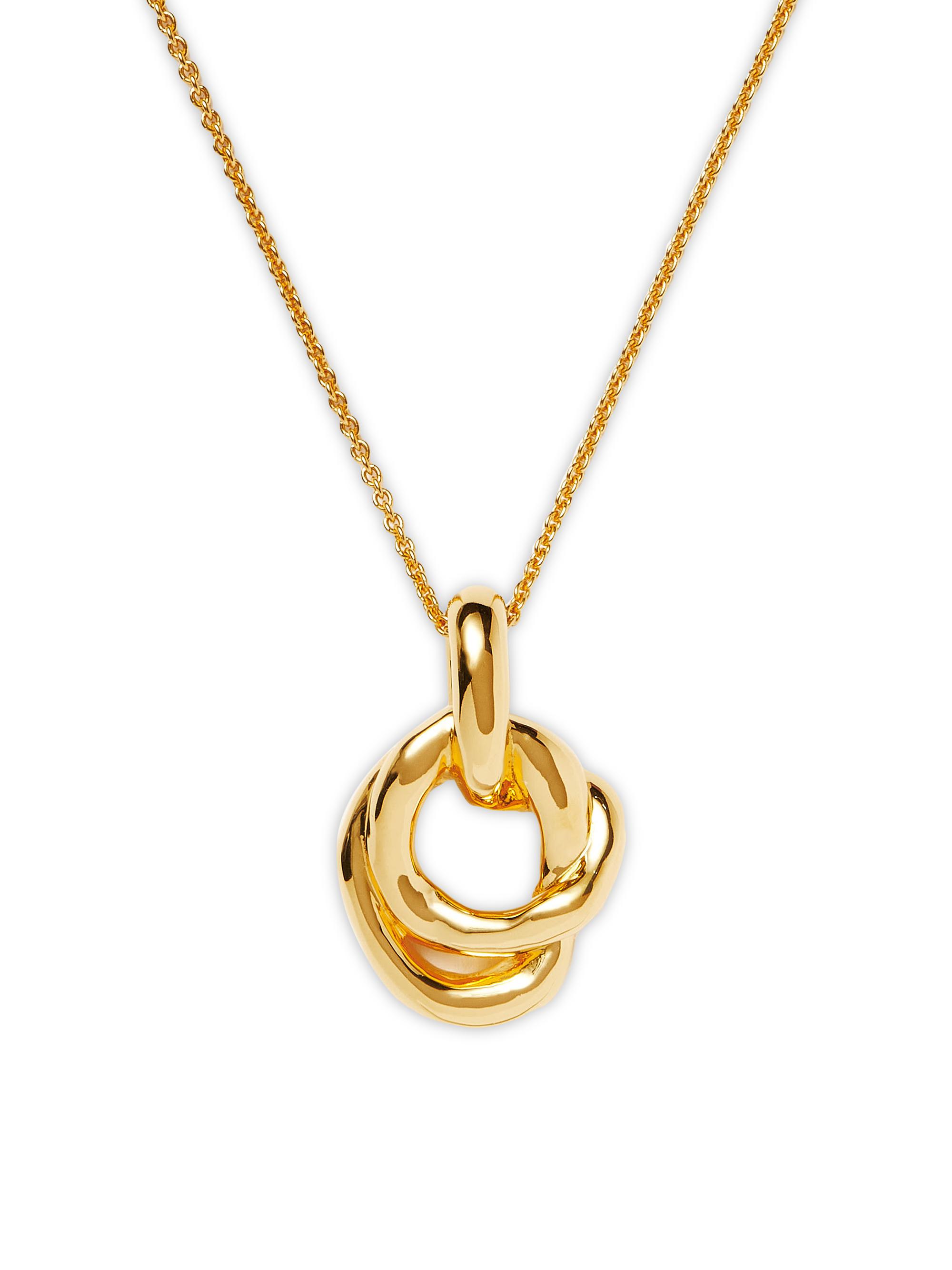 Missoma Women's Molten Pearl 18K Gold-Plate Twisted Double Pendant Necklace - Yellow Gold