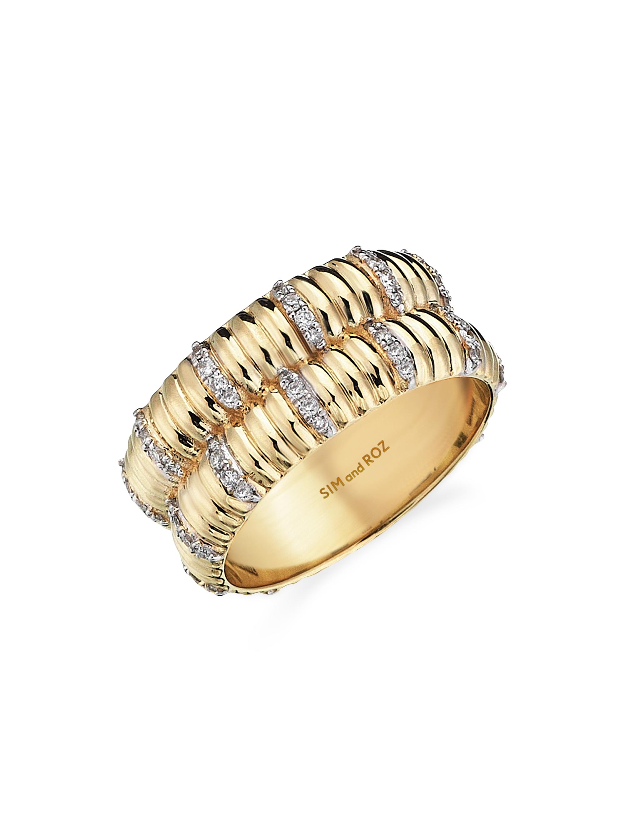 Sim and Roz Women's Connected Double-Movement 14K Yellow Gold & 0.52 TCW Diamond Ring - Yellow Gold