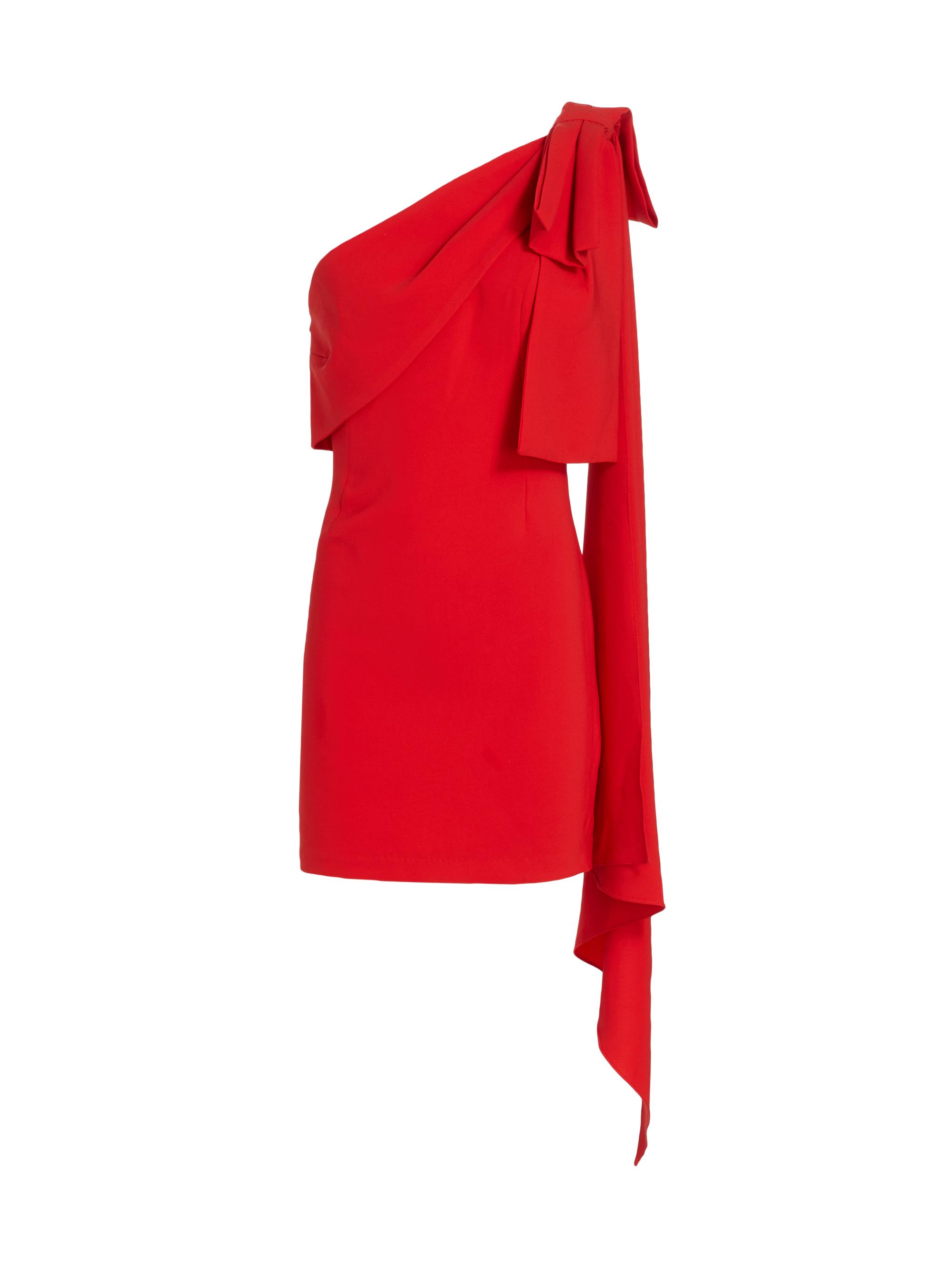 Sachin & Babi Women's Bella One-Shoulder Bow Minidress - Chili Red