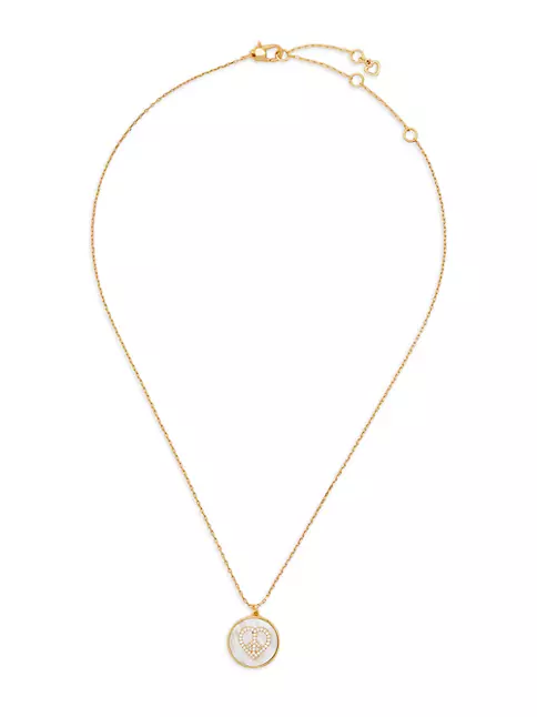Shop kate spade new york Lucky Charm Heart Goldtone Mother-Of-Pearl ...