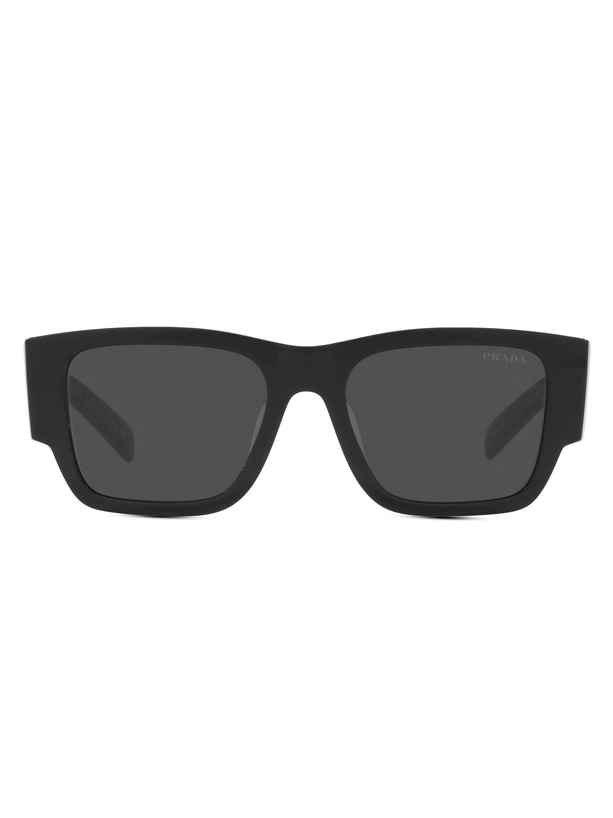 Prada Men's 54MM PVC Pillow Sunglasses - Black