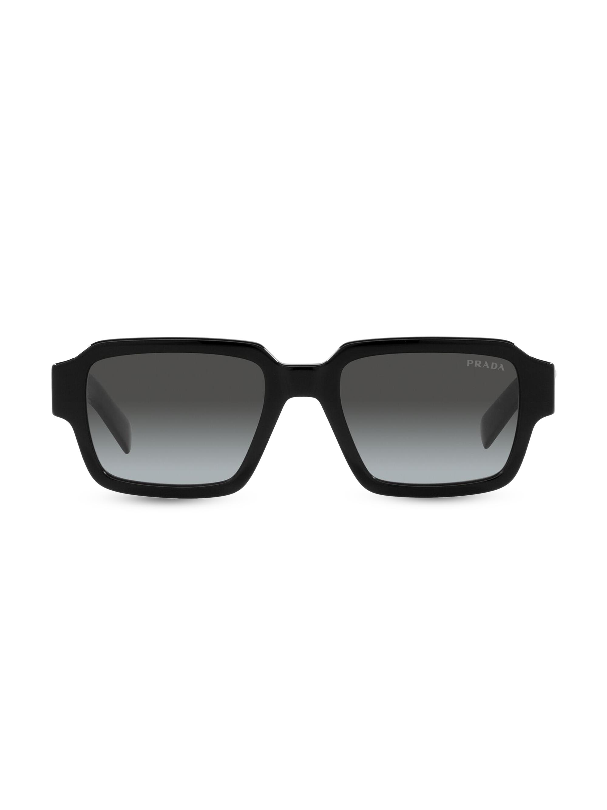 Prada Men's 52MM Acetate Gradient Sunglasses - Black