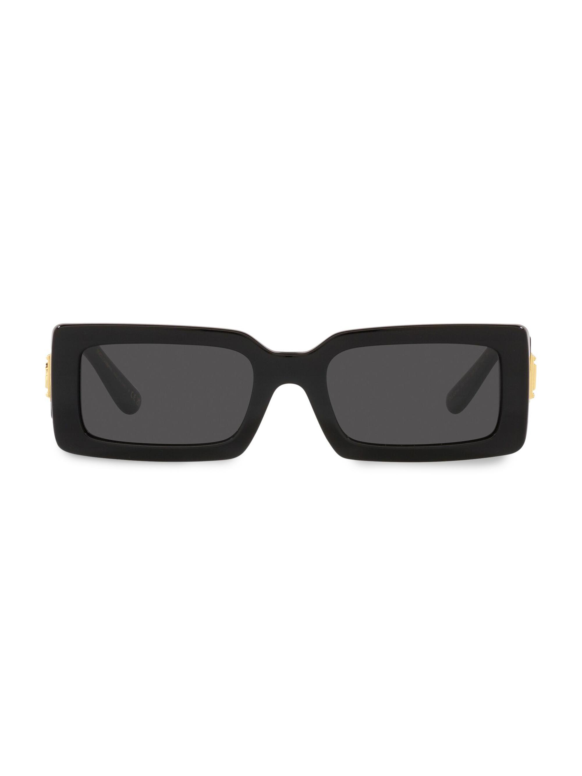 Dolce & Gabbana Men's 53MM Rectangle Sunglasses - Black