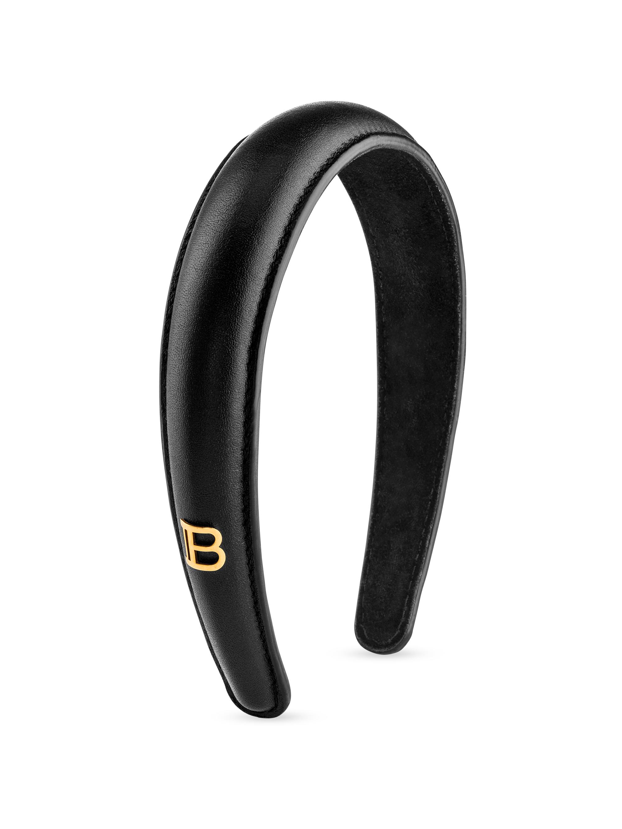 Balmain Hair Women's Gold-Plated Leather Puffed Headband