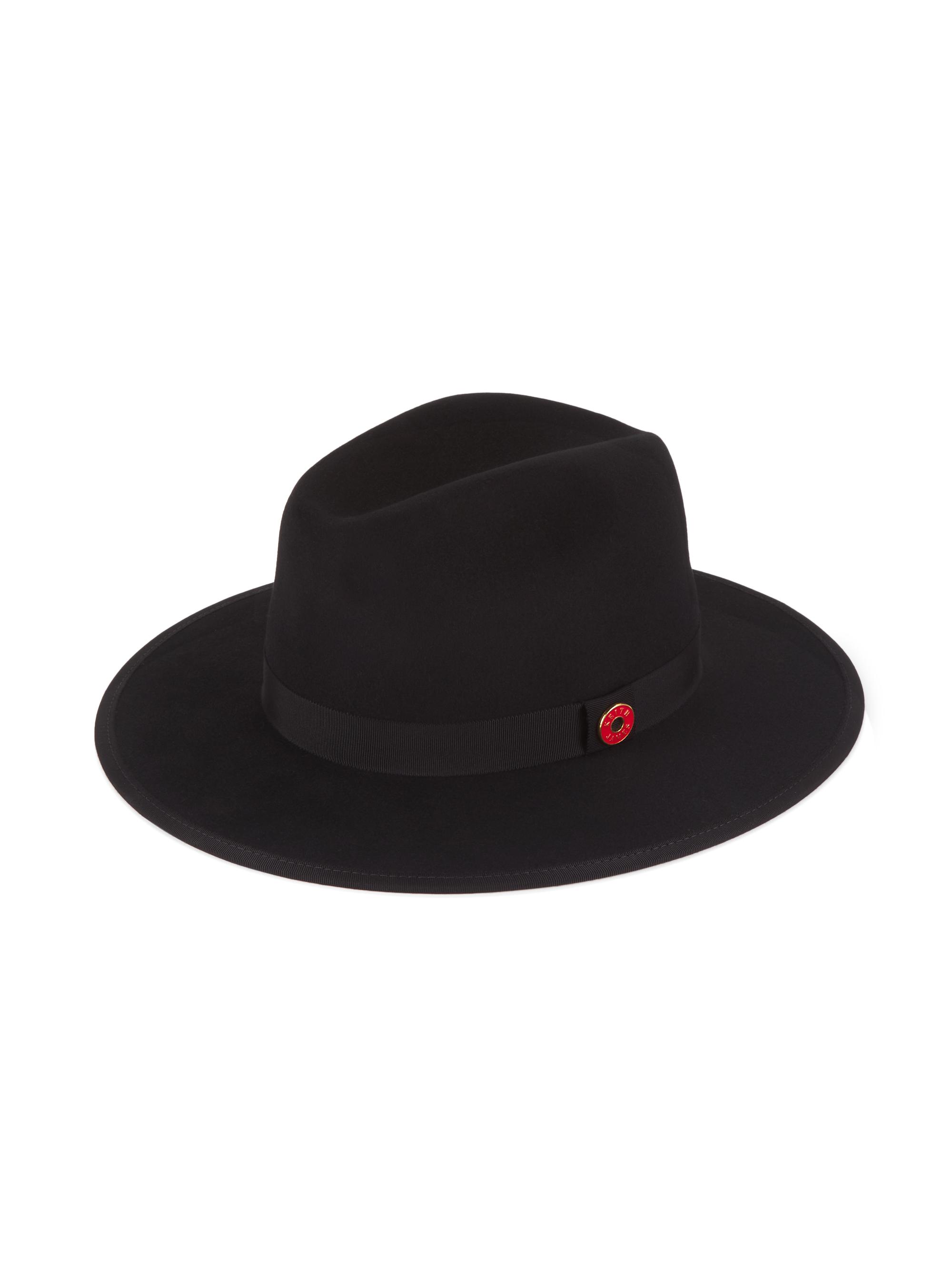 Keith & James Men's Queen Wool Fedora Hat - Jet Black