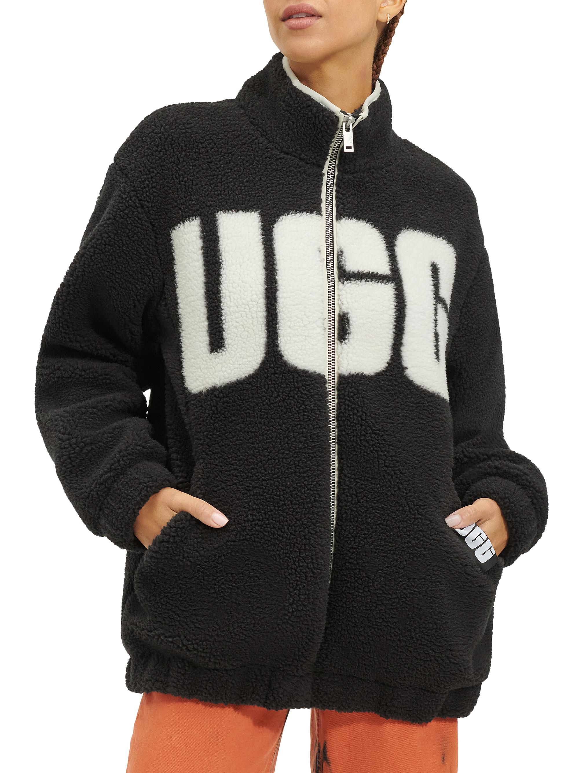 Shop UGG Raquelle Logo Sherpa Jacket | Saks Fifth Avenue 