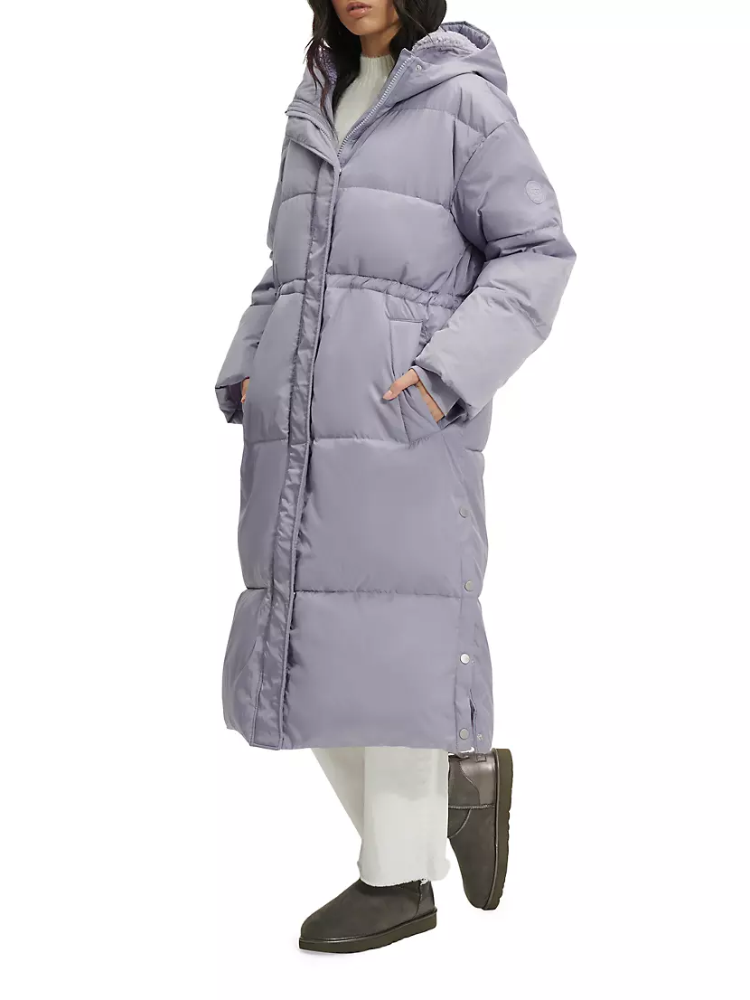 Shop UGG Keeley Long Hooded Puffer Coat | Saks Fifth Avenue