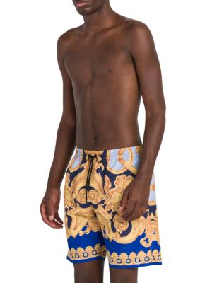 Versace Kids Barocco-print logo-waist shorts - Pink