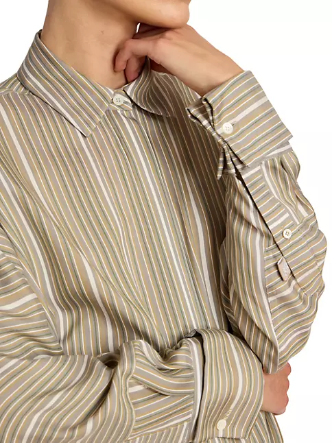 Trompe Loeil Leather T Shirt in Grey - Bottega Veneta