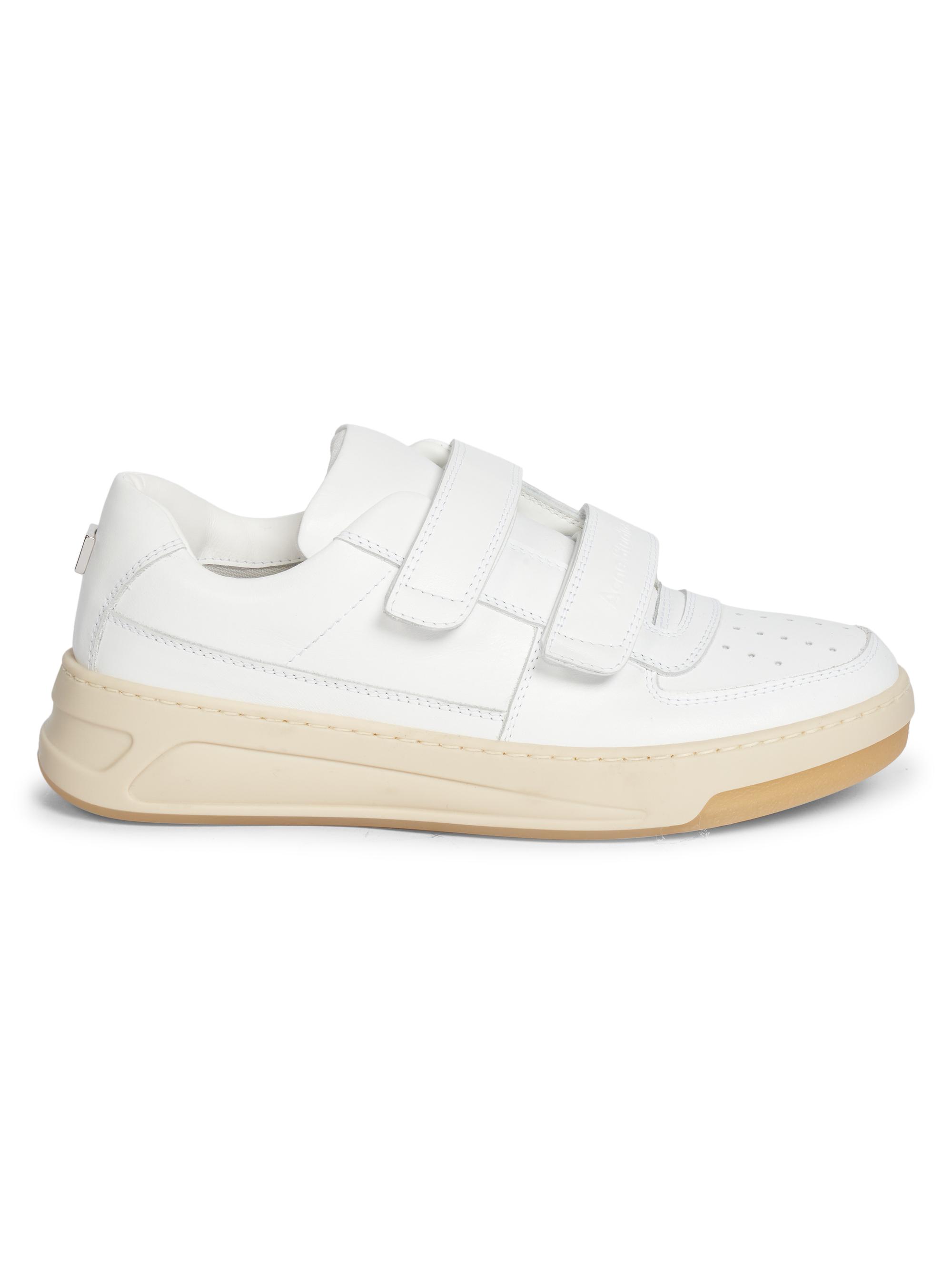 Acne Studios Women's Steffey Friend Leather Low-Top Sneakers - White