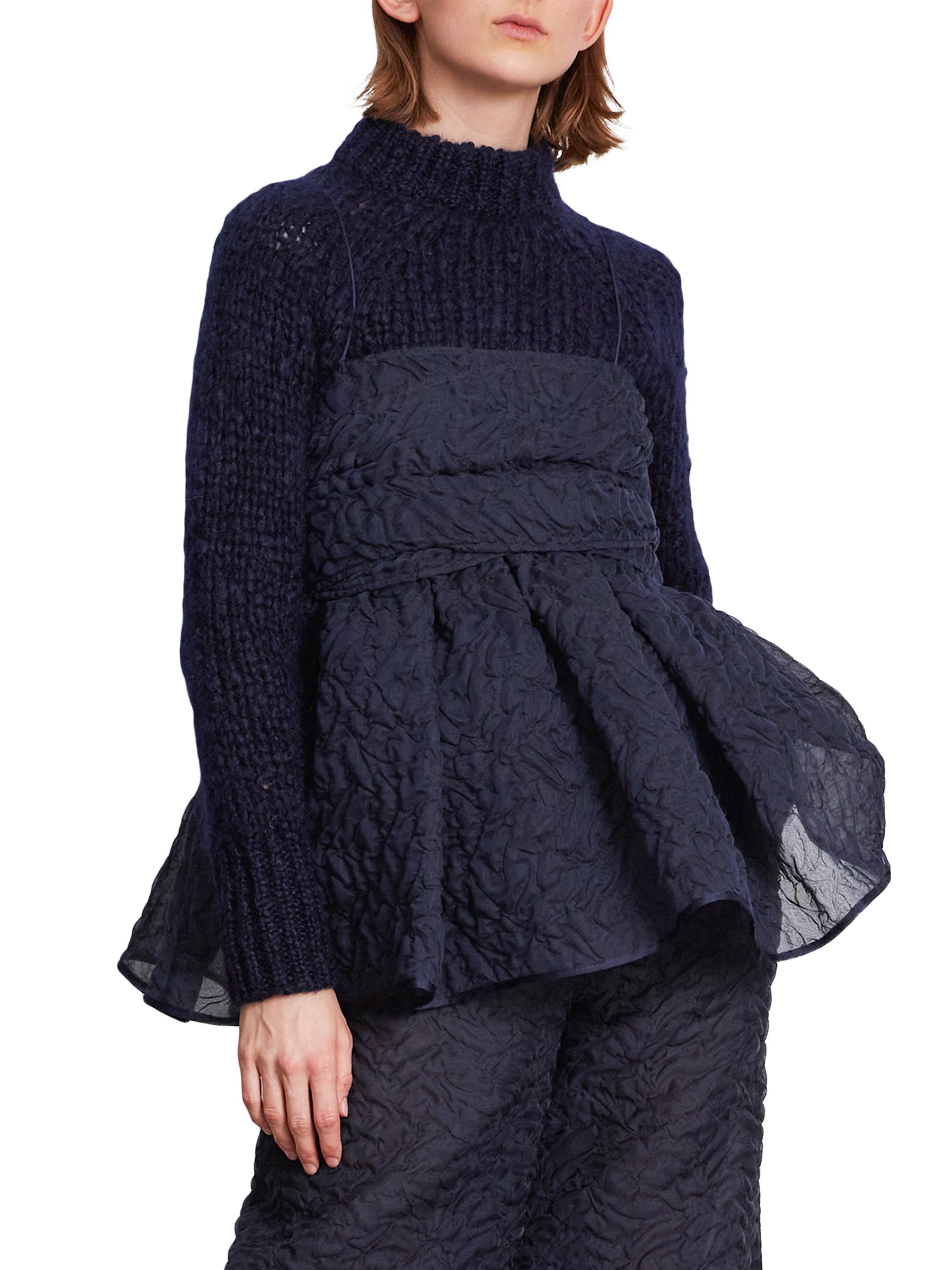 Cecilie Bahnsen Textured Peplum Top | Saks Fifth Avenue