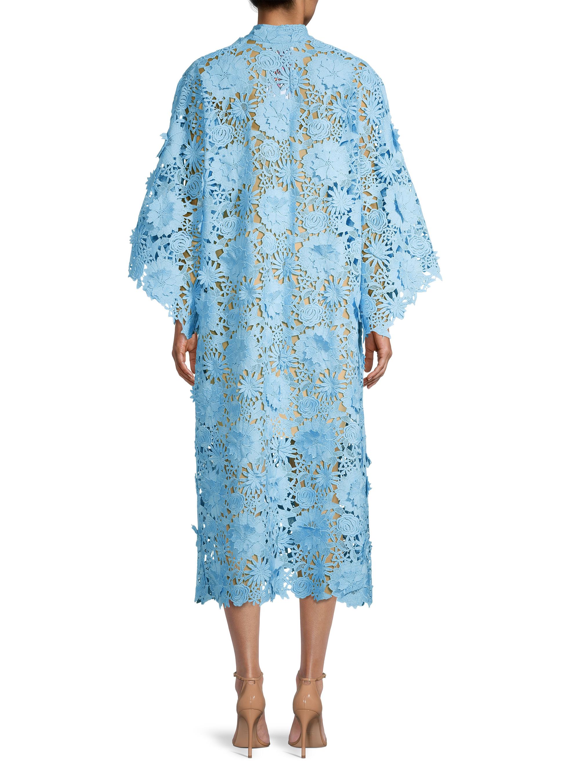 La Vie Style House Floral-Lace Caftan Midi-Dress | Saks Fifth Avenue
