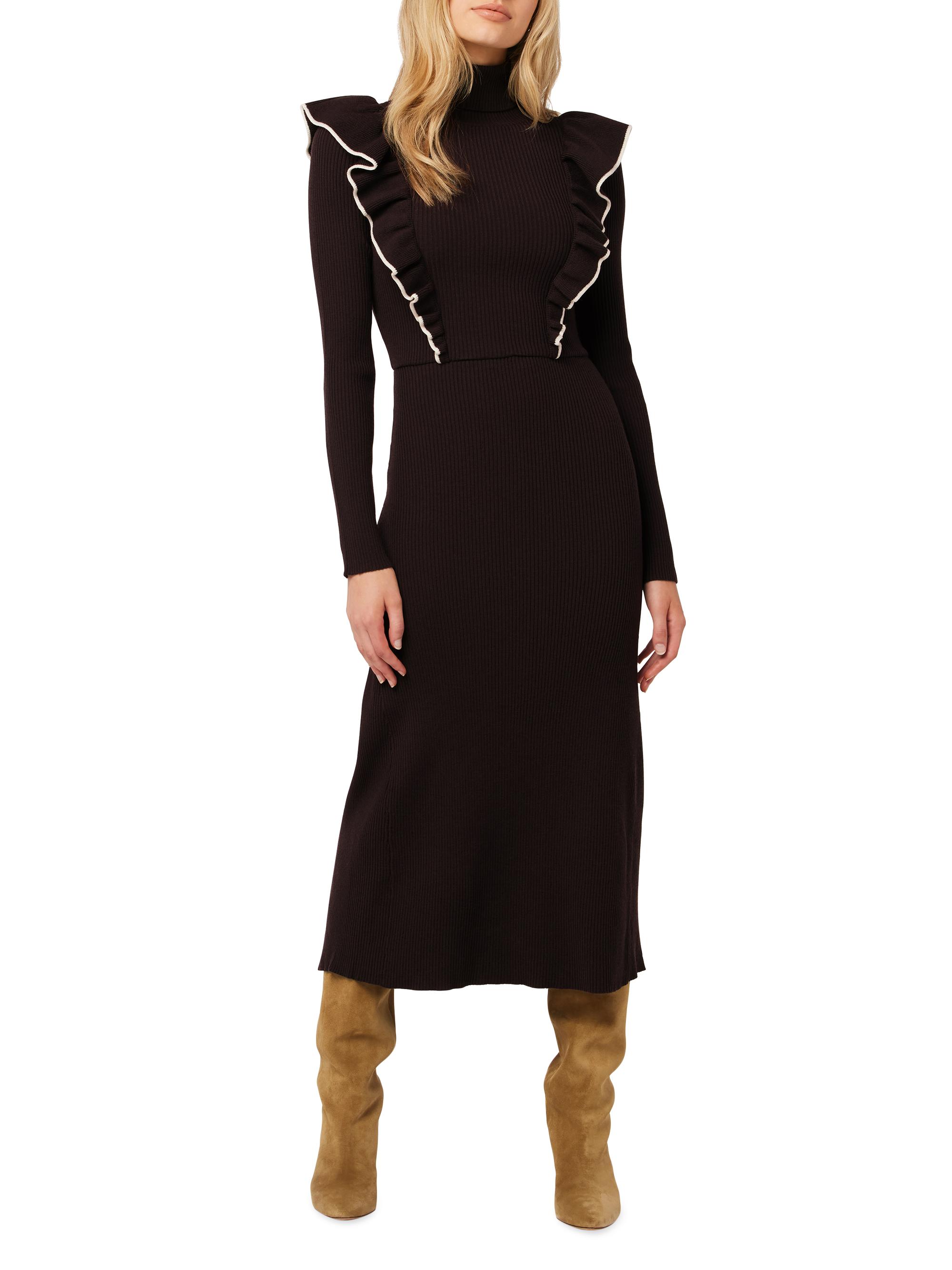 knee length dresses for ladies RYDER FRINGED MIDI DRESS – codressing main image 0
