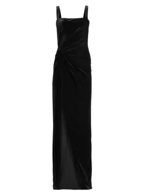 Brandon Maxwell Glazed Leather & Crepe Dress | Saks Fifth Avenue