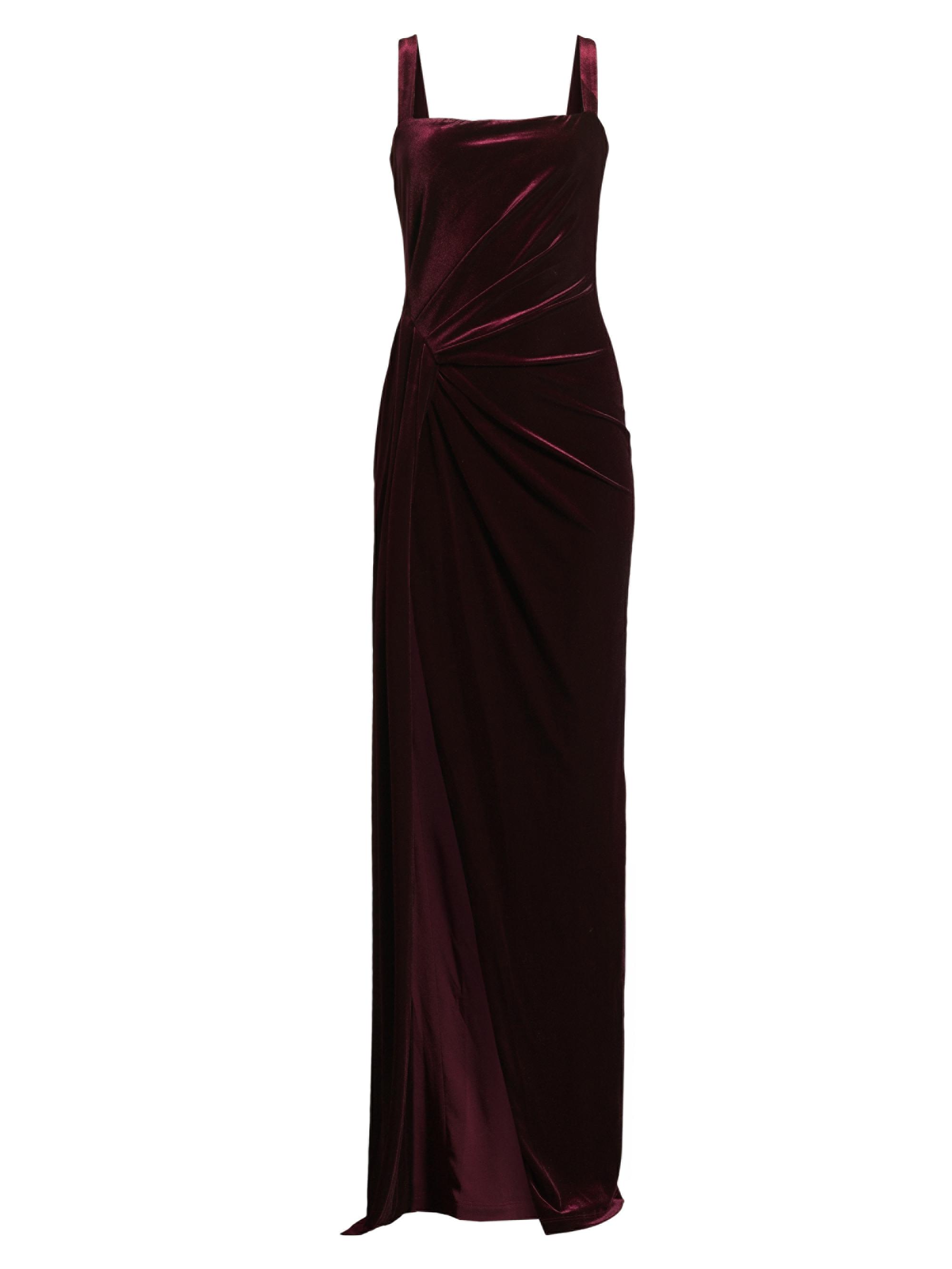 Black Halo Women's Domino Draped Velvet Gown - Smashing Berry
