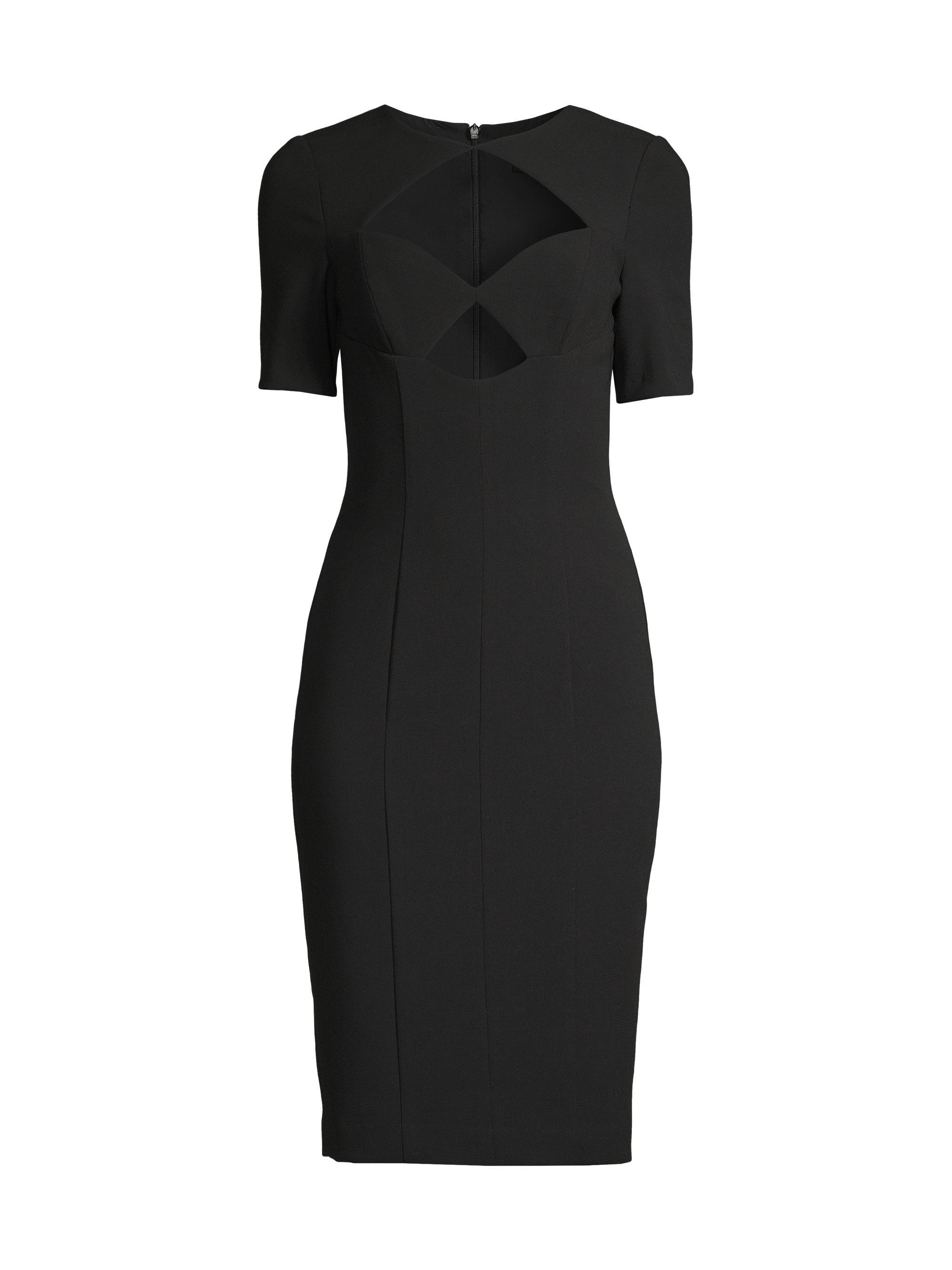 green emerald velvet dress Cressida Crepe Halter Mini Dress - Black