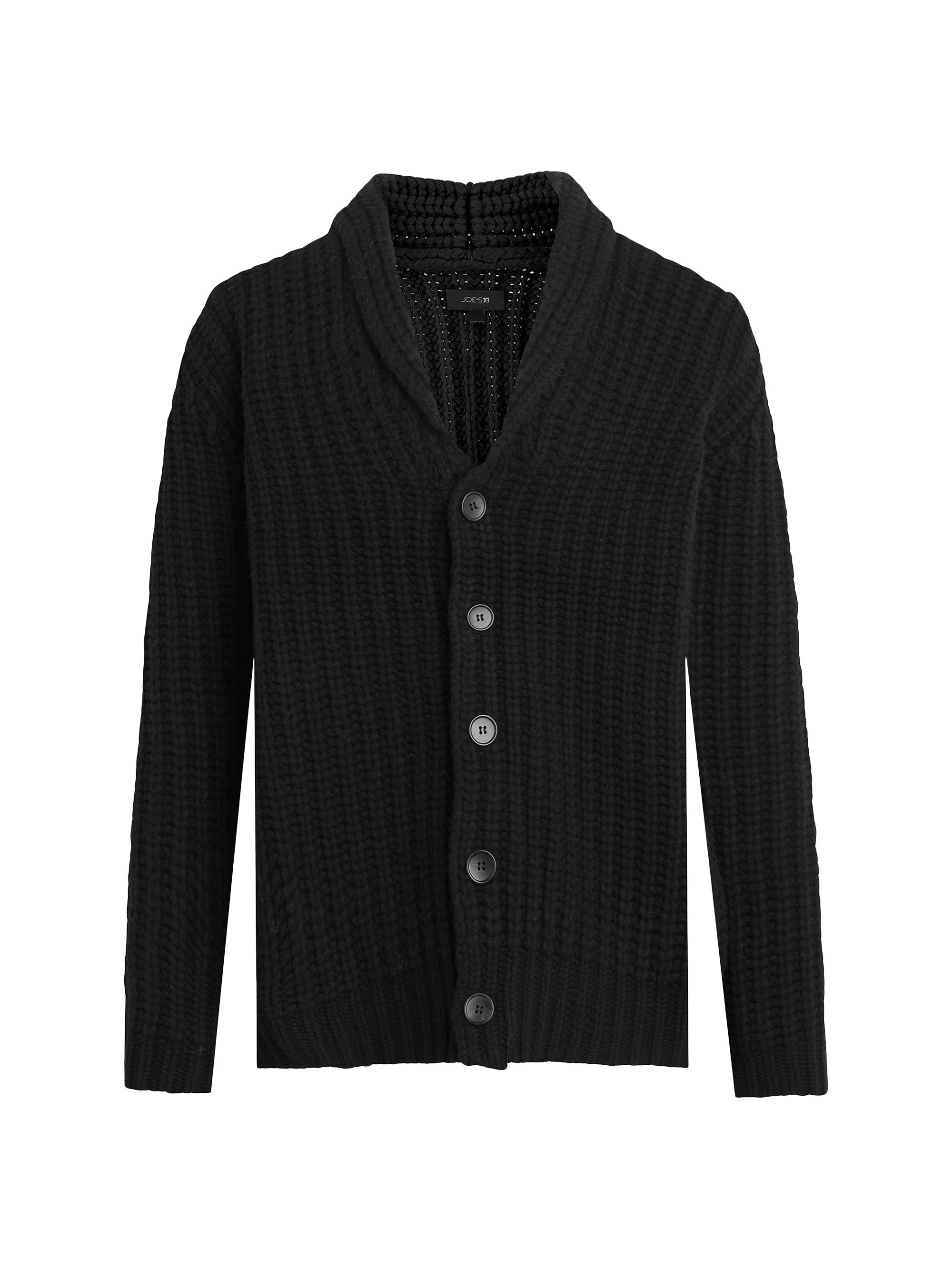 Joe's Jeans Men's Wool Shawl Collar Cardigan - Black