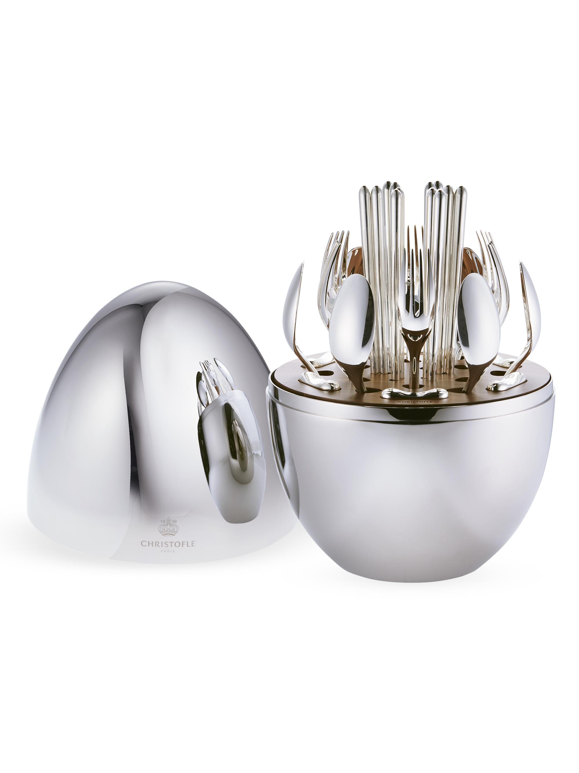 高級銀器　Christofle パール　カトラリーセット 10本 Christofle Mood Asia 24-Piece Flatware Set | Saks Fifth Avenue