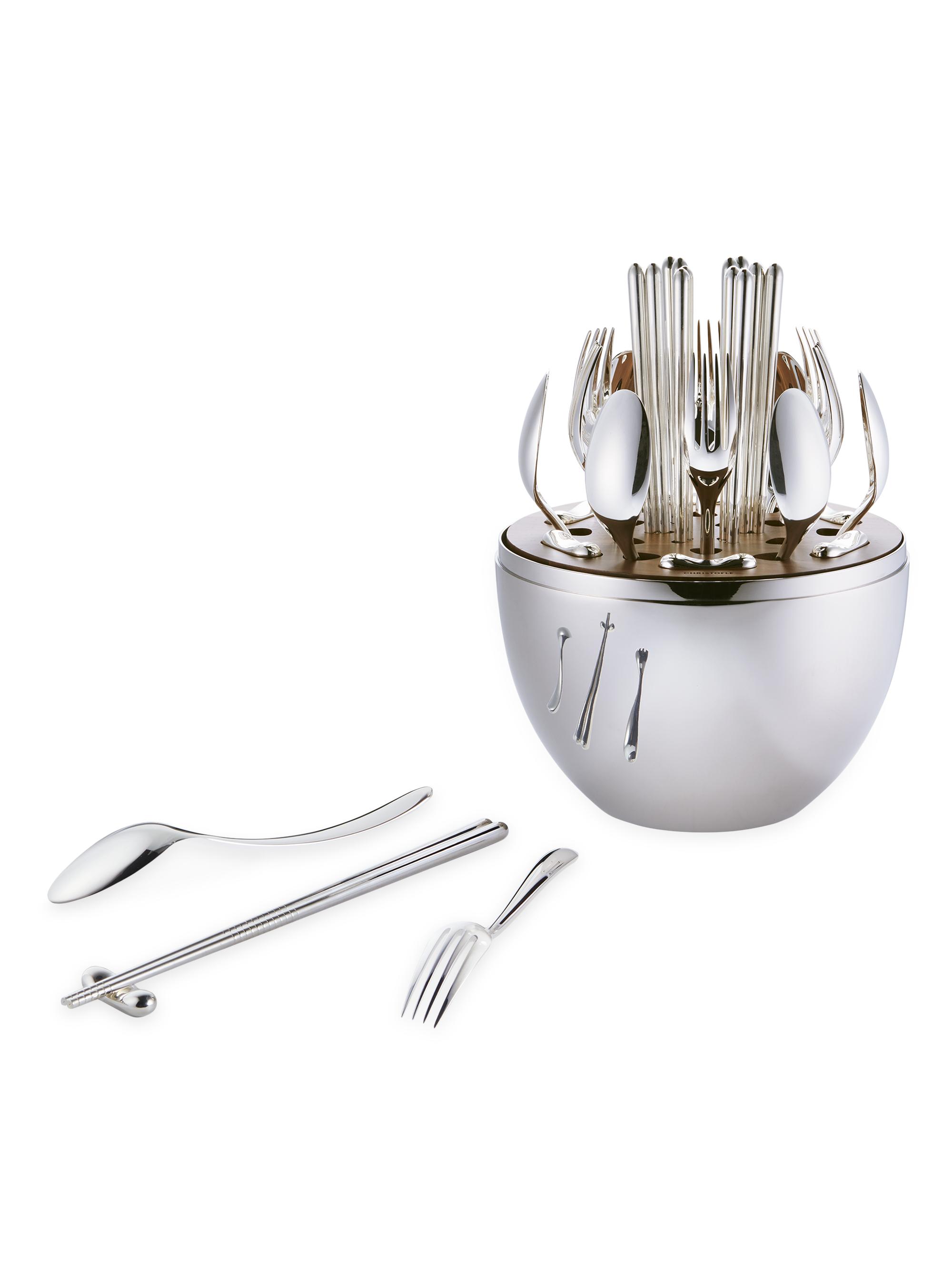 Christofle Mood Asia 24-Piece Flatware Set | Saks Fifth Avenue