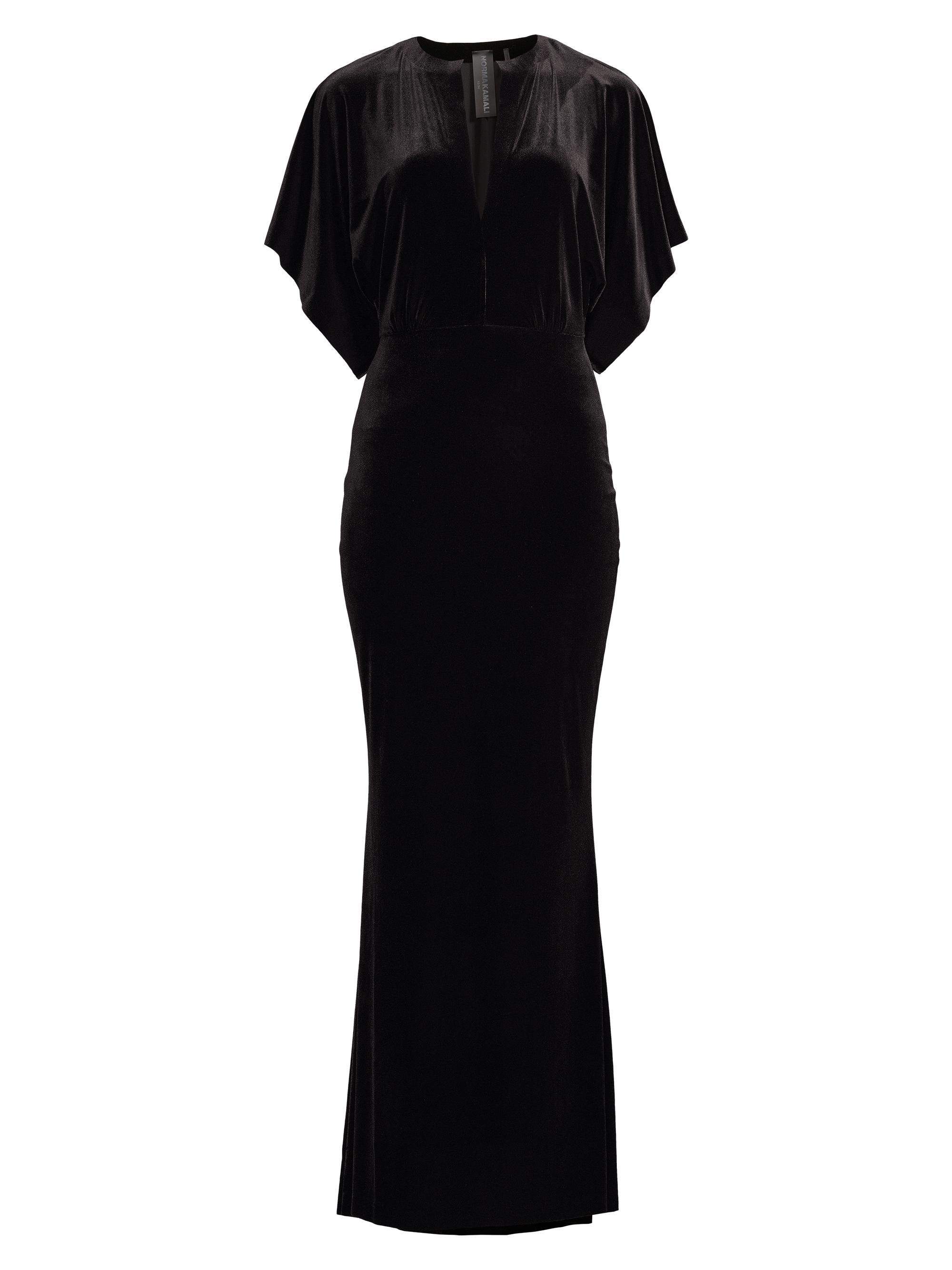 Norma Kamali Women's Obie Velour Gown - Black