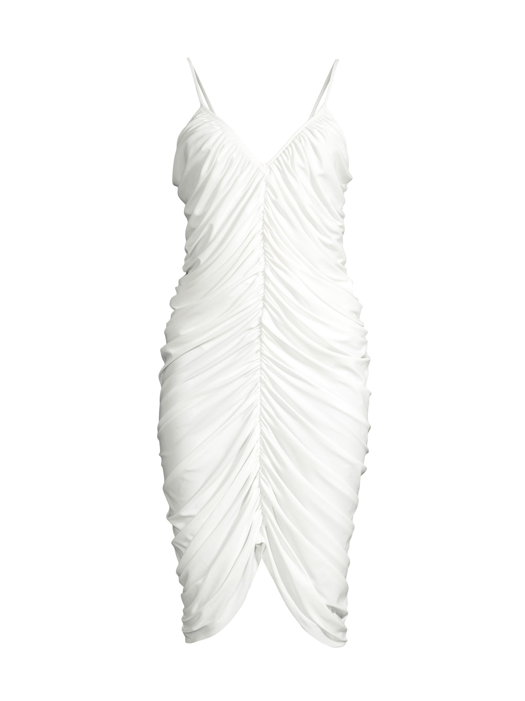 Norma Kamali Women's Diana Ruched Slip Dress - Black