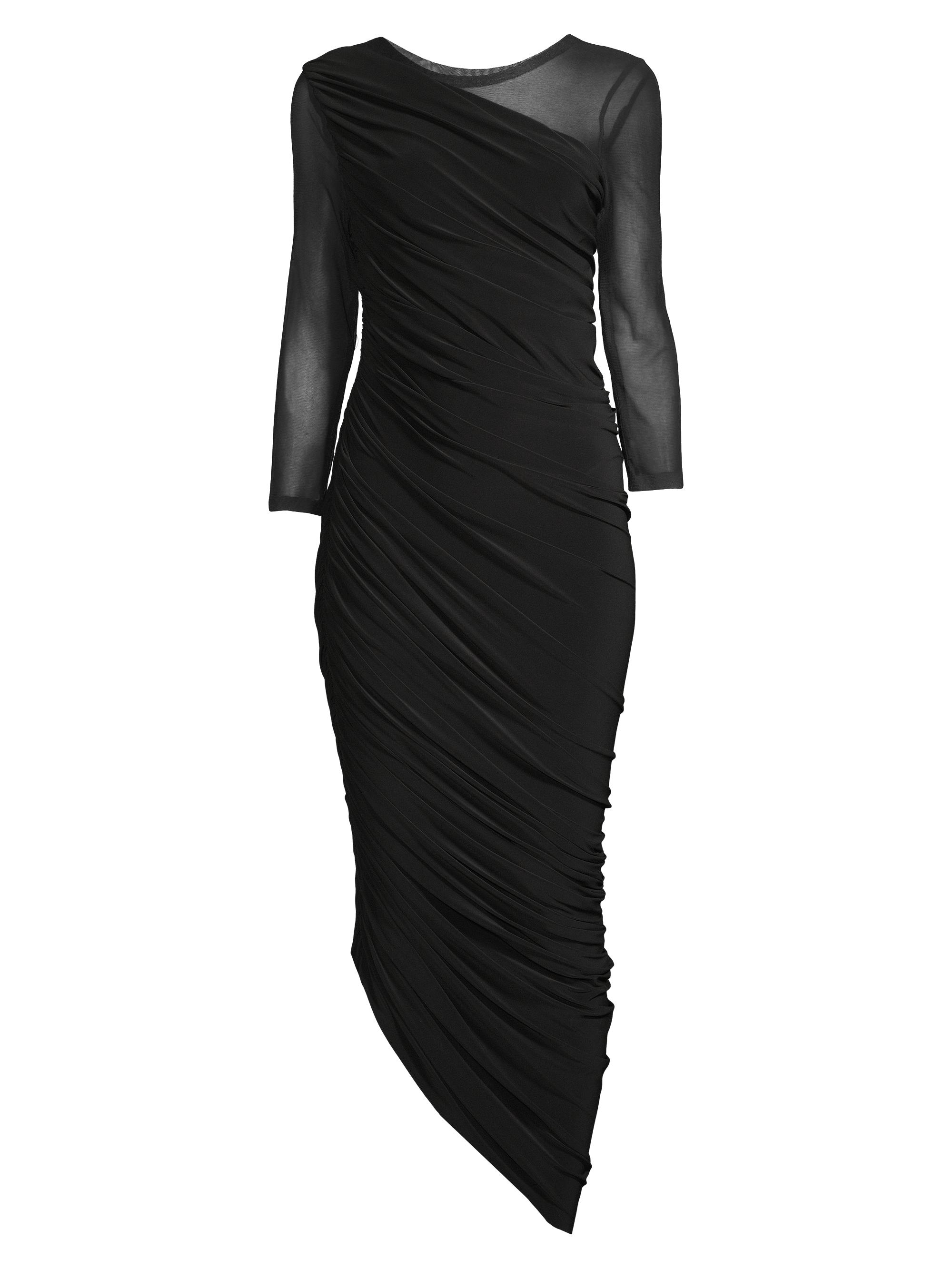 Norma Kamali Women's Diana Shoulder-Side Drape Gown - Black