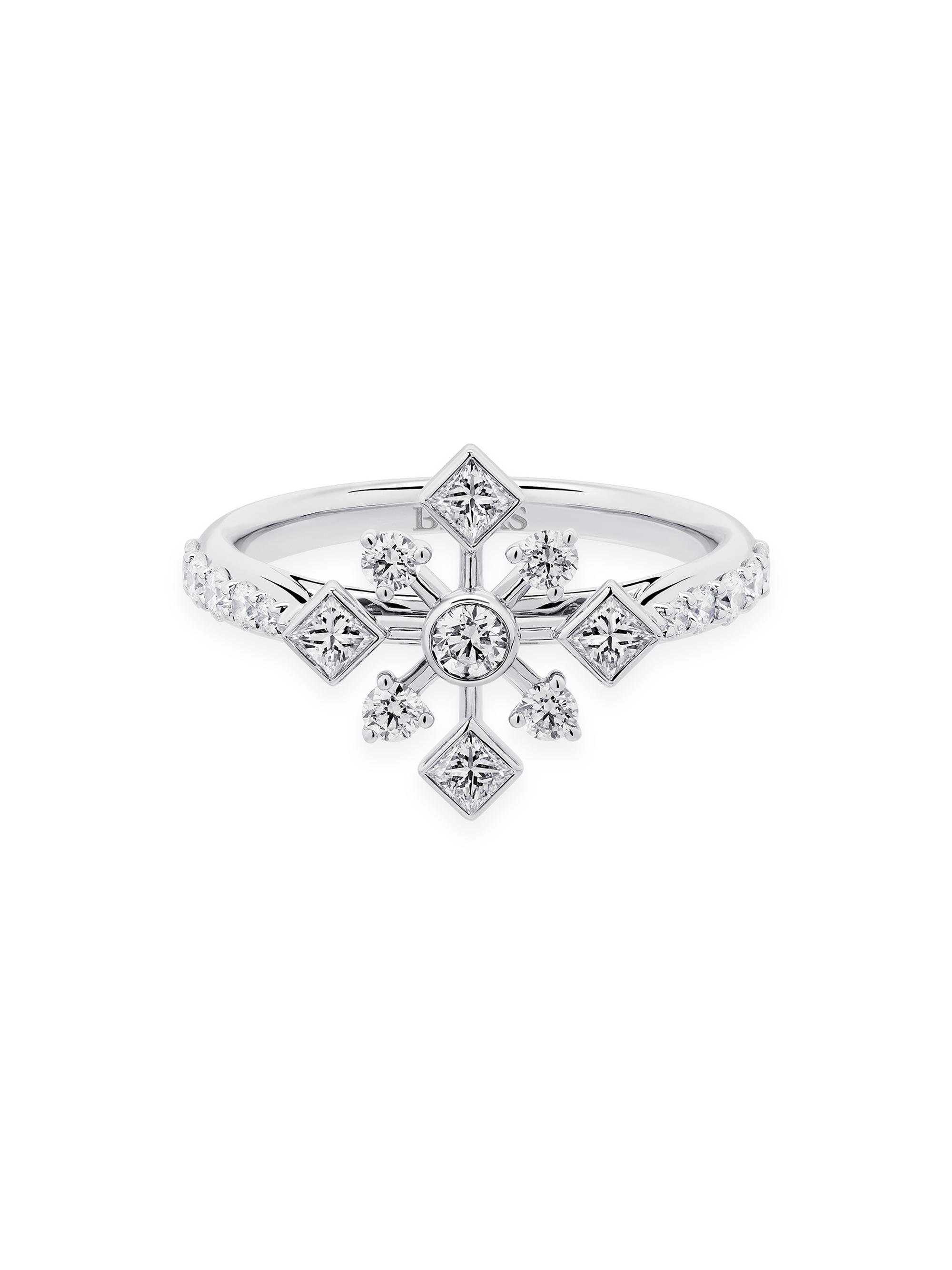 Birks Women's Snowflake 18K White Gold & 0.6 TCW Diamond Ring